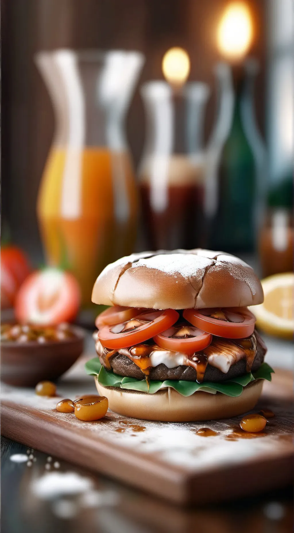 ai character: Burger background