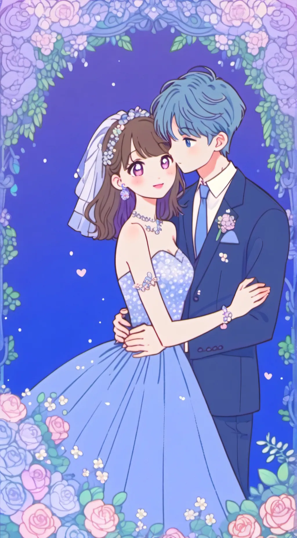 ai character: TADC WEDDING background