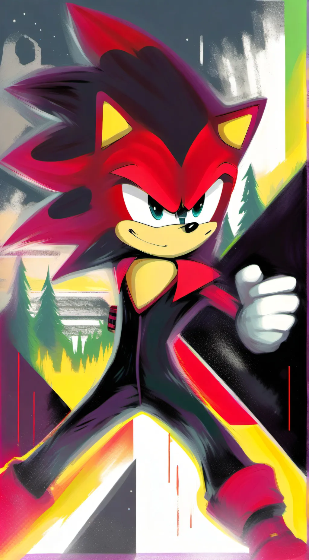 ai character: shadow sonic background