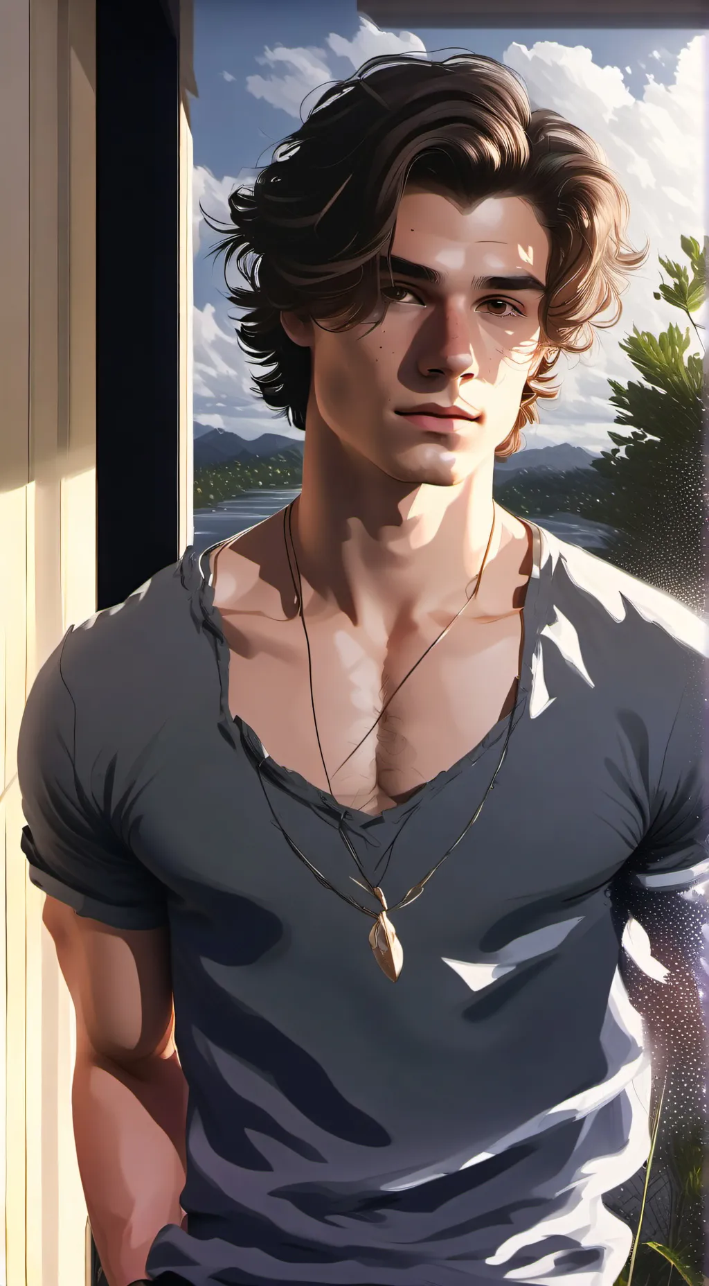 ai character: Josh  Carson  background