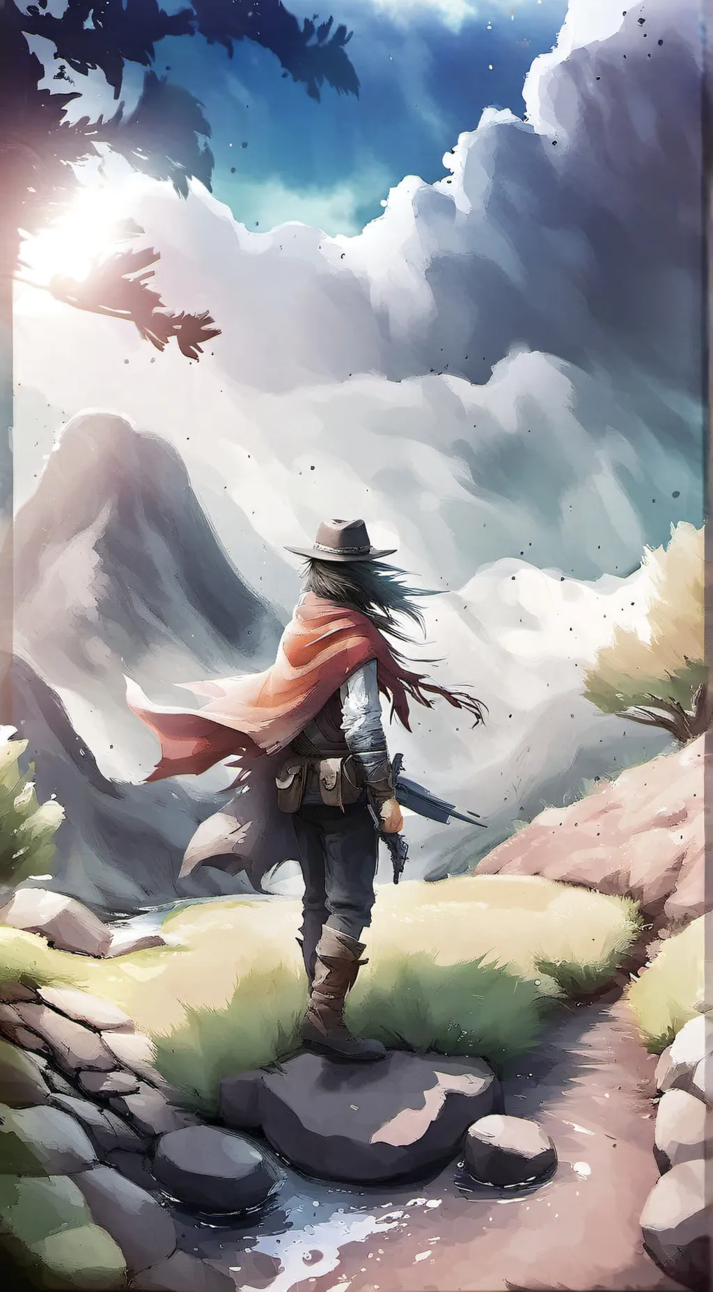 ai character: lost in the west  background