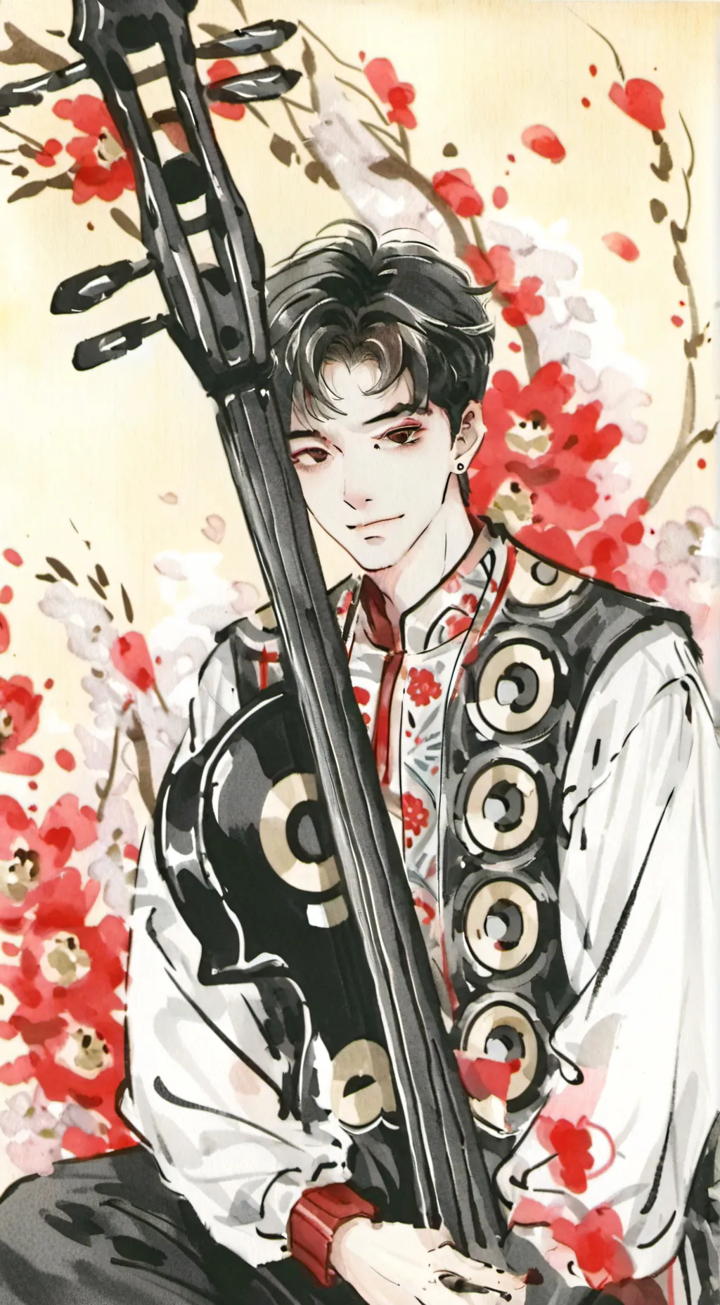 ai character: dark speaker man background