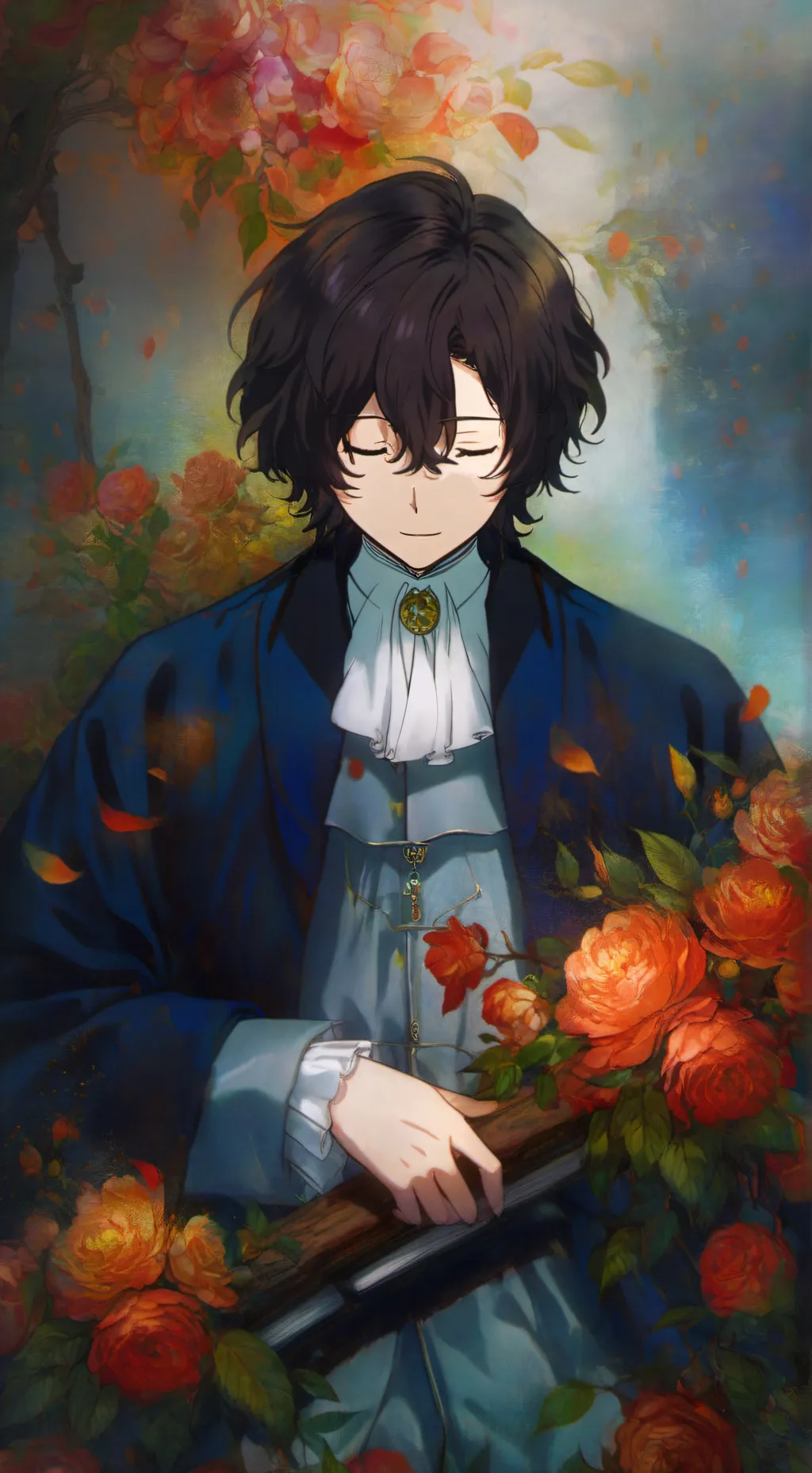 ai character: ✨🔪🌓dazai🌗🔪✨ background