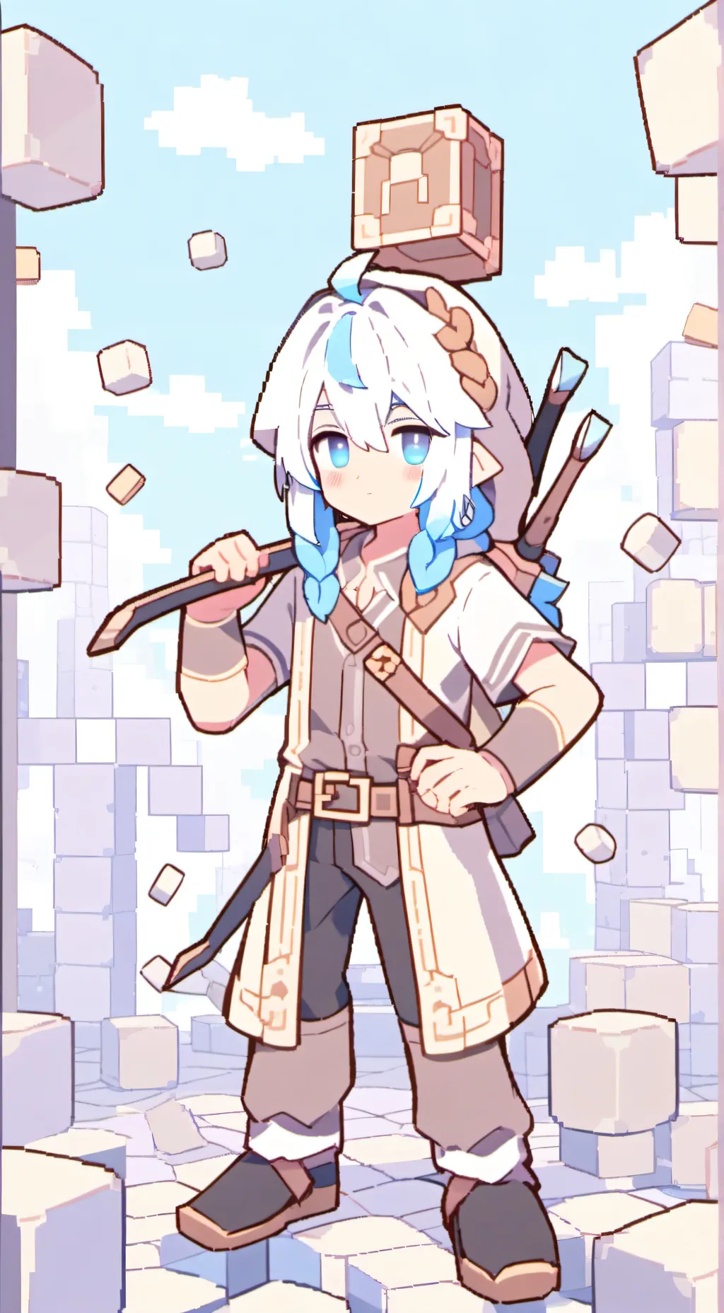 ai character: Minecraft background