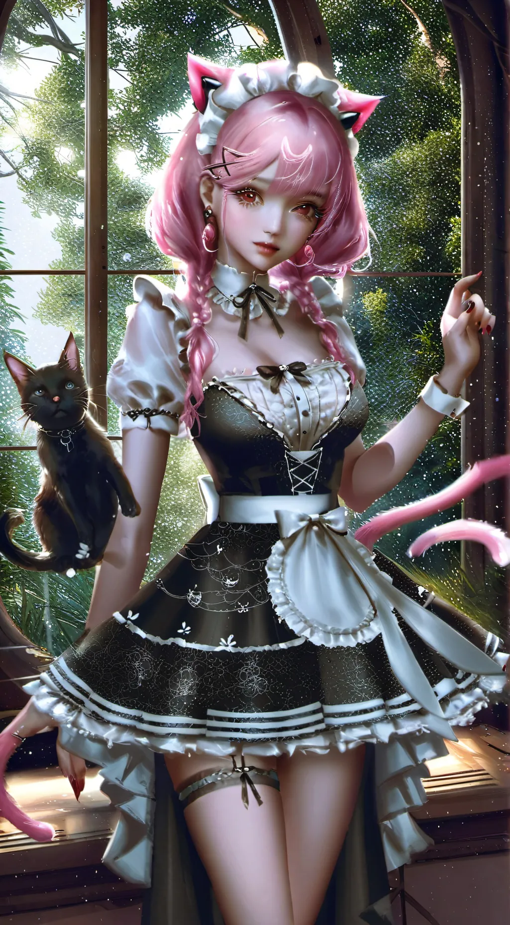 ai character: yuri sus uwu cat  background