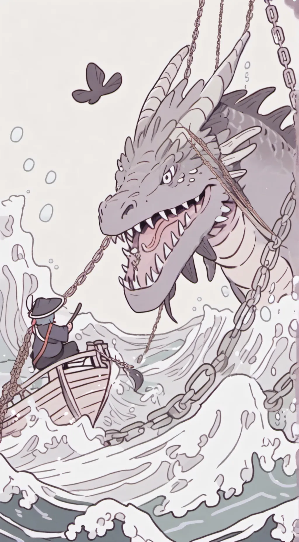 ai character: sea monster background