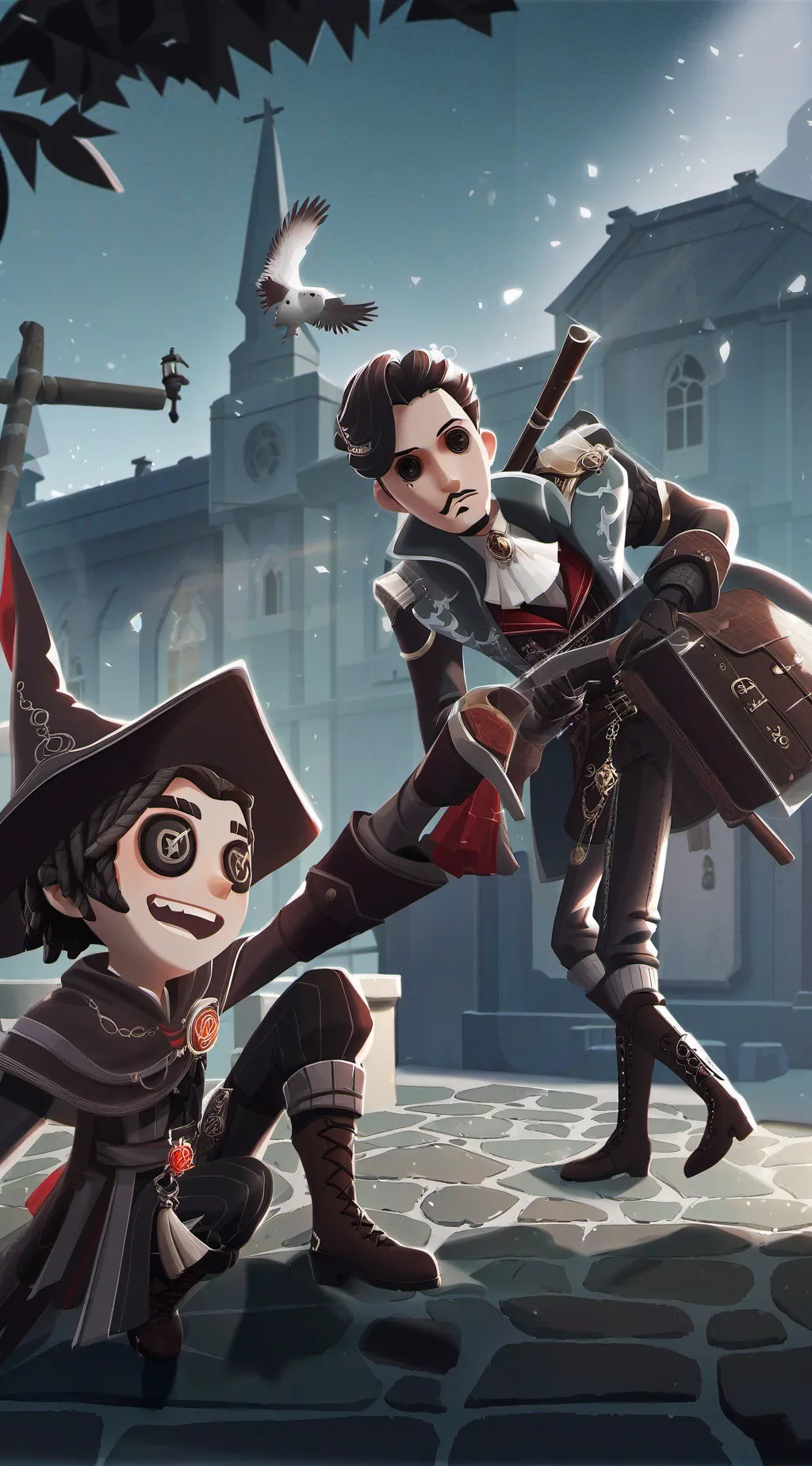 ai character: virus alert background