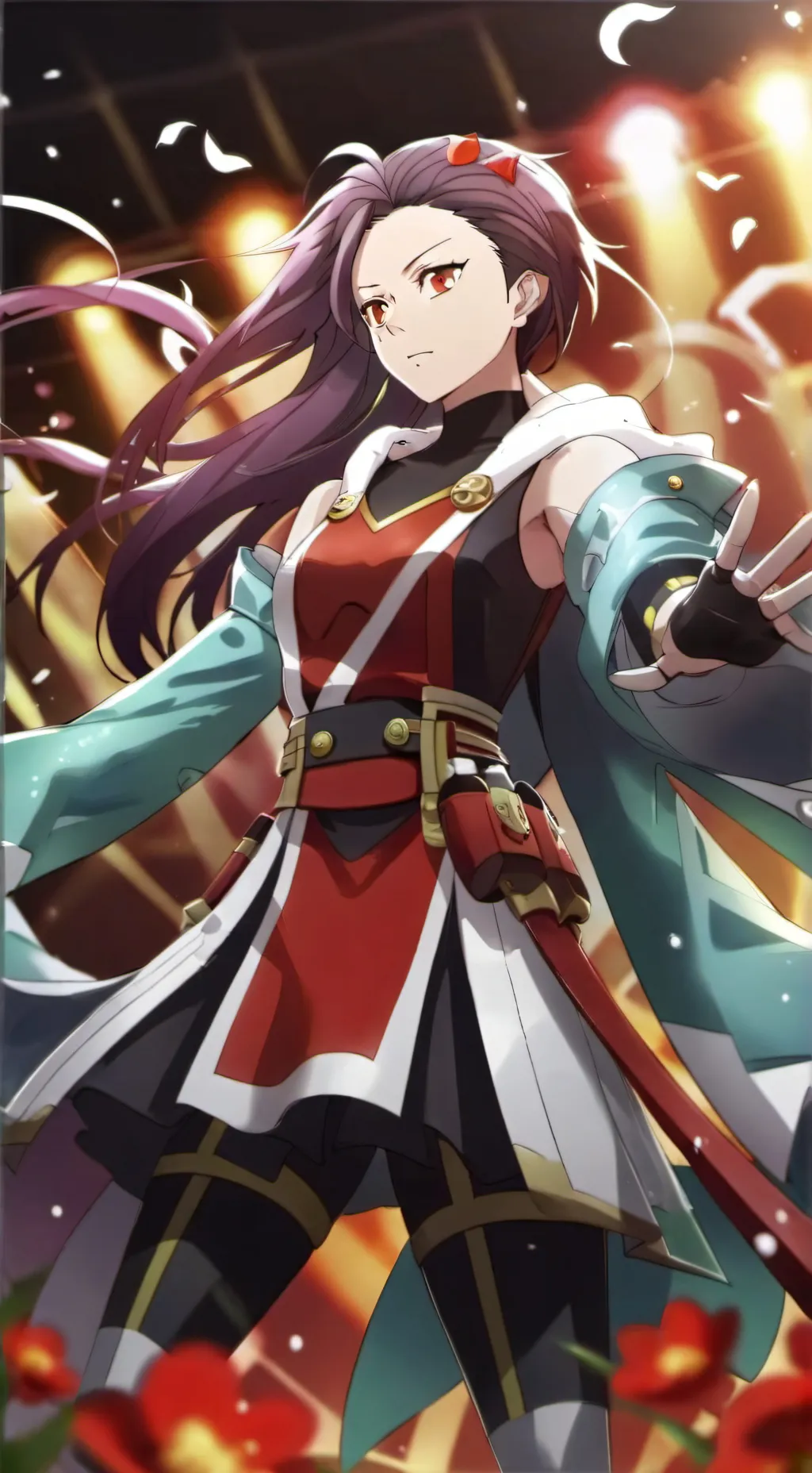 ai character: Momo Yaoyorozu background