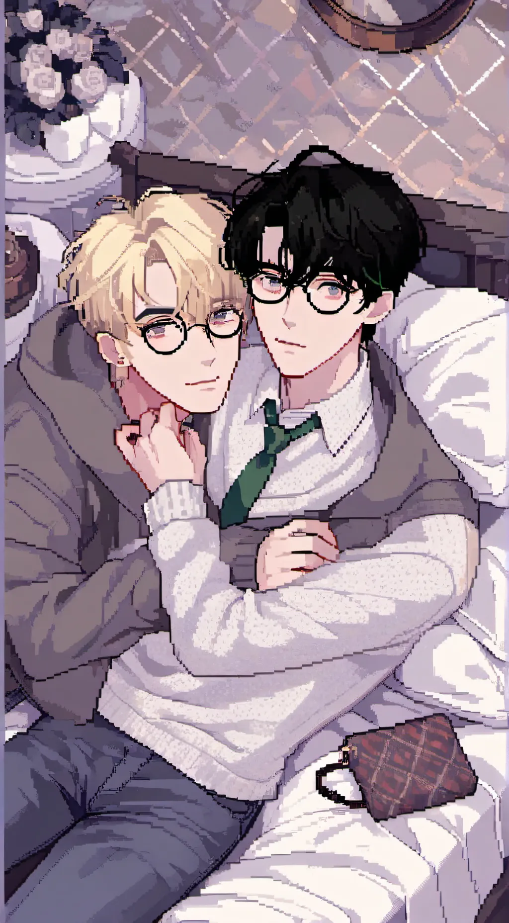 ai character: Harry X Draco  background