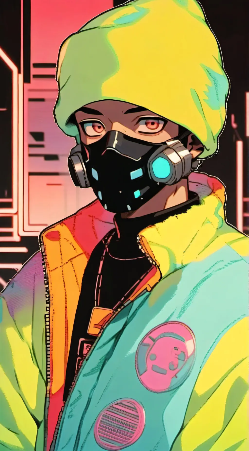 ai character: Pixel background