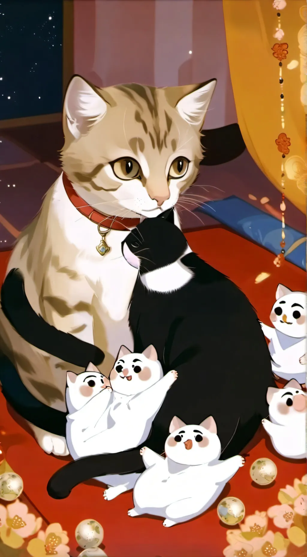 ai character: mom cat background