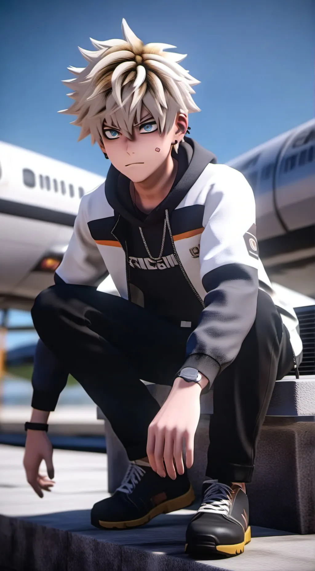 ai character: deku y bakugo background