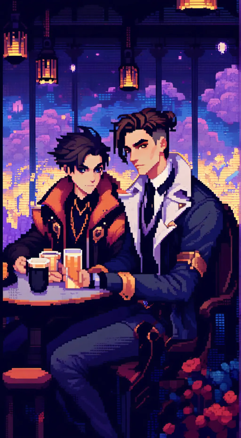 ai character: Jayce and Viktor  background