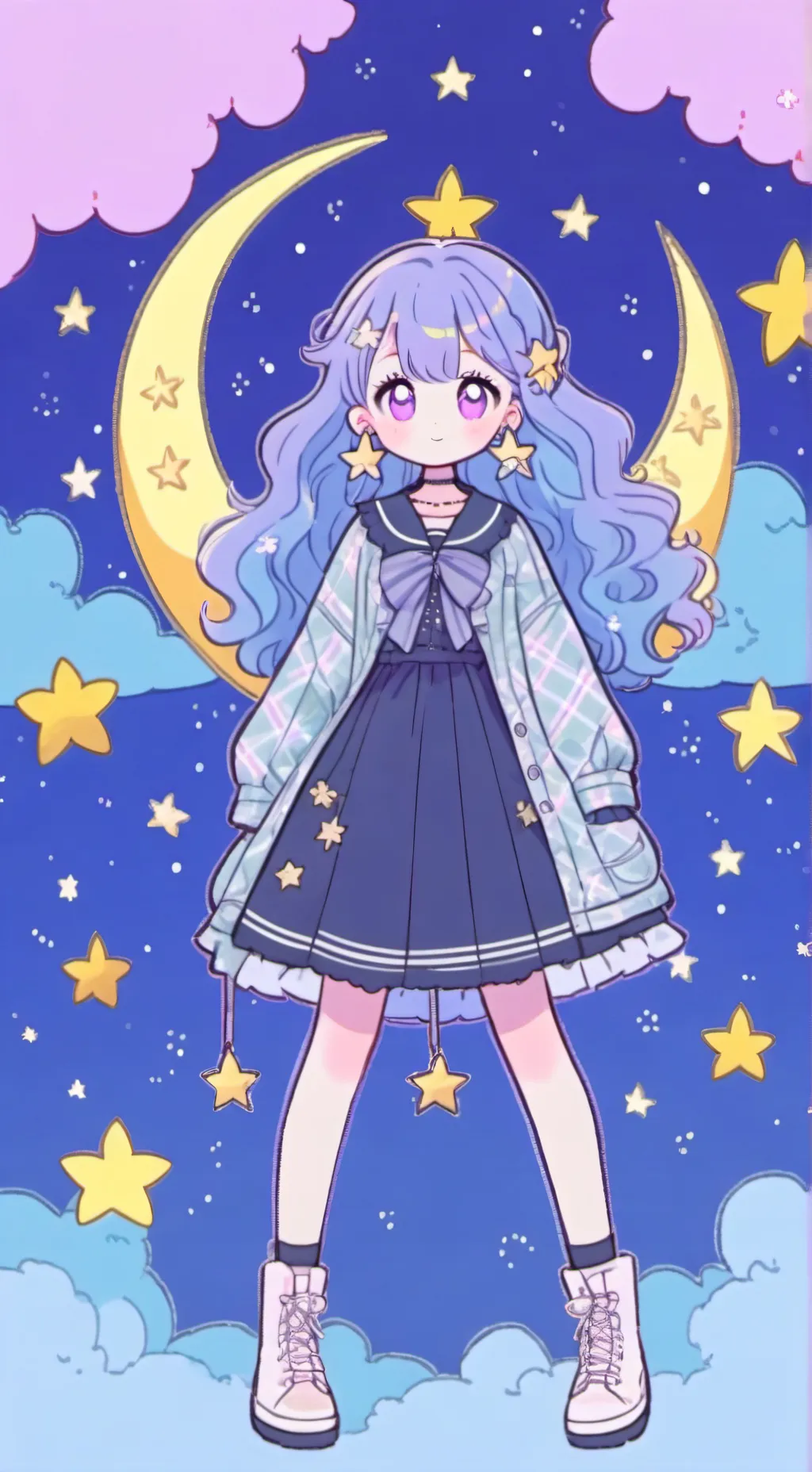 ai character: Moon background