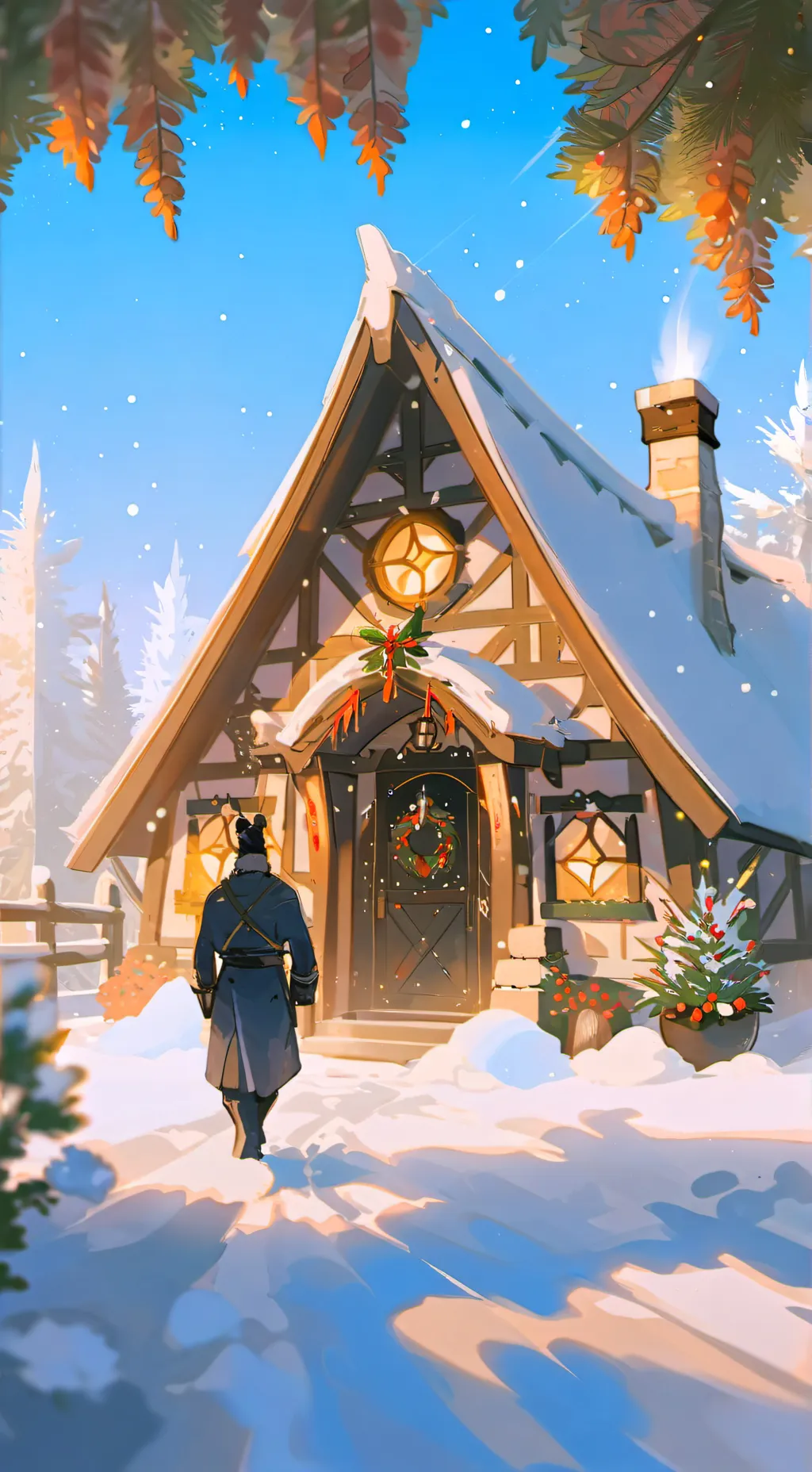 ai character: DW Christmas Day background