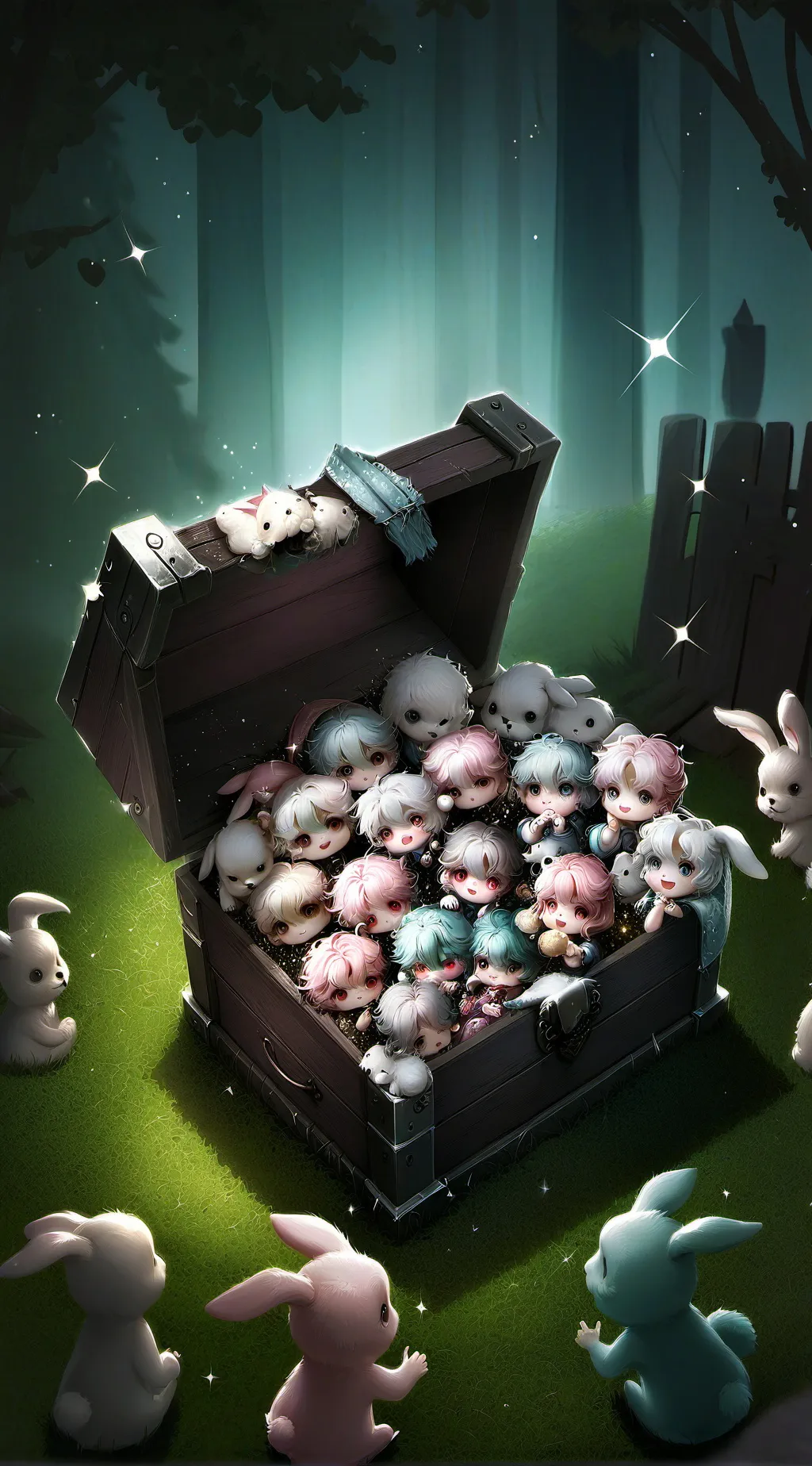 ai character: 100 babys background