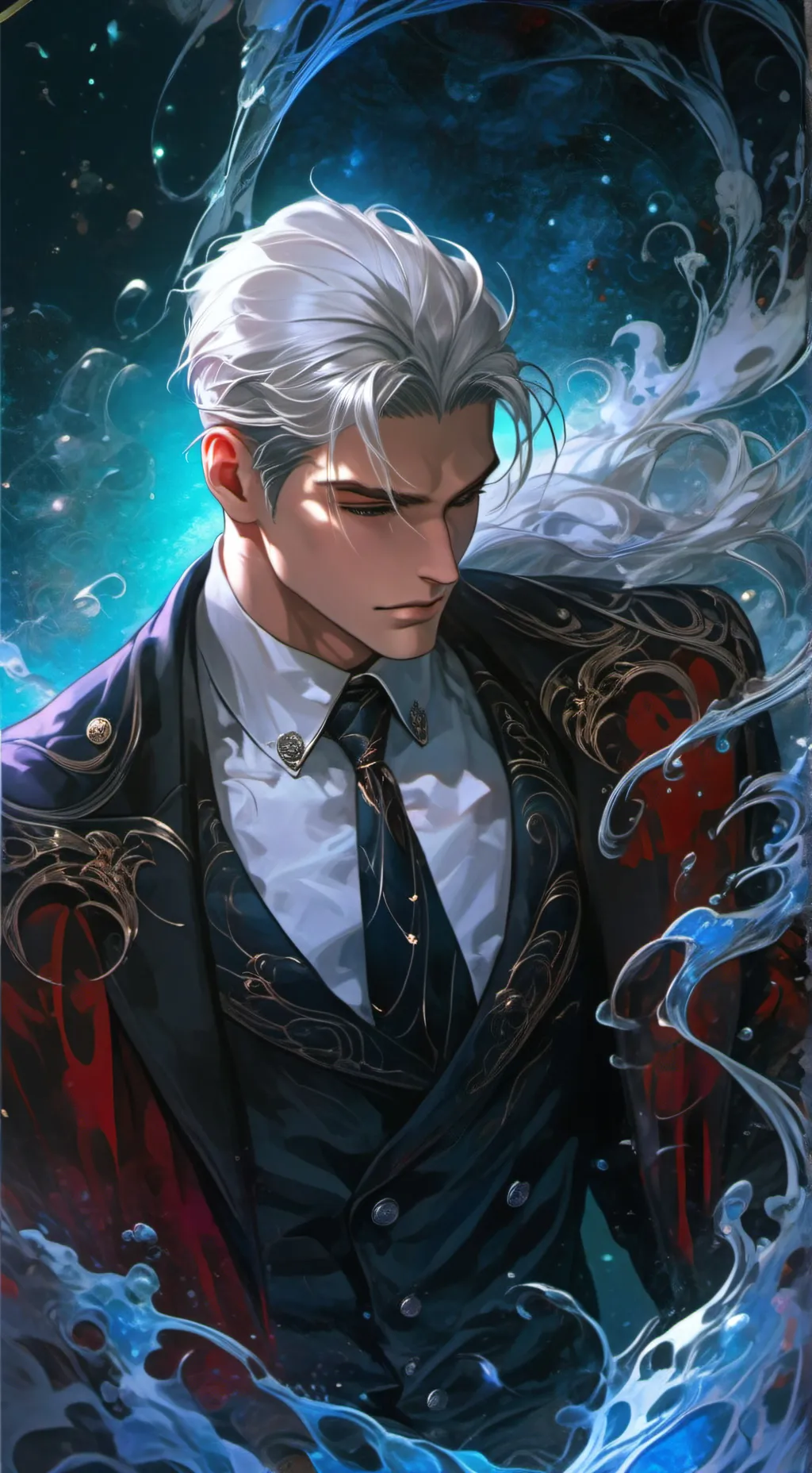 ai character: cold royal general background