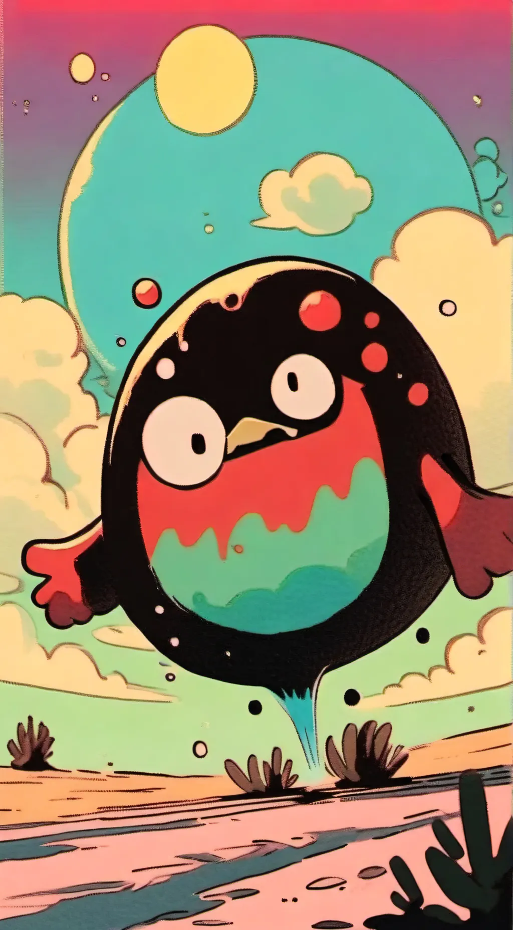 ai character: Dandys world background