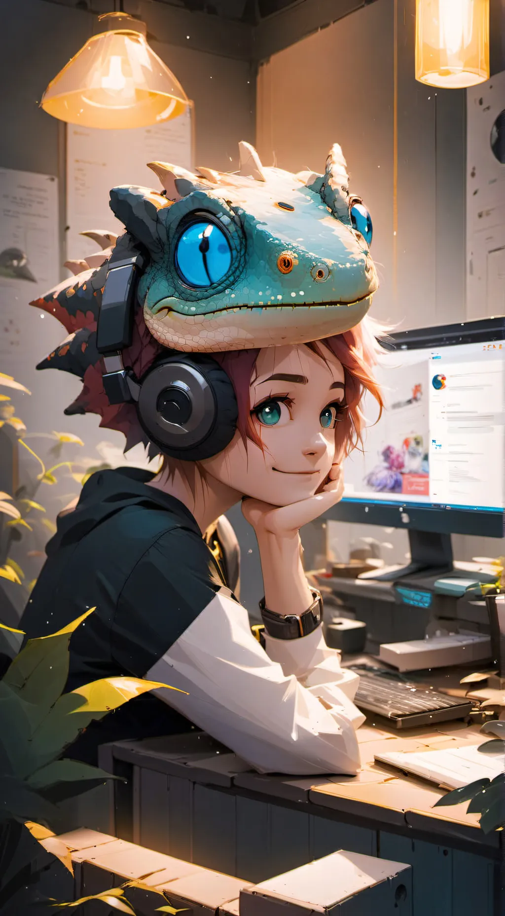 ai character: Pixel background