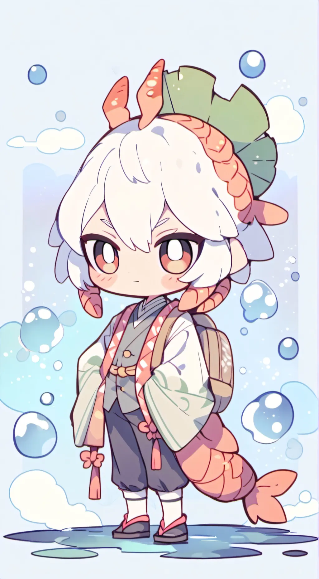 ai character: shrimpo background