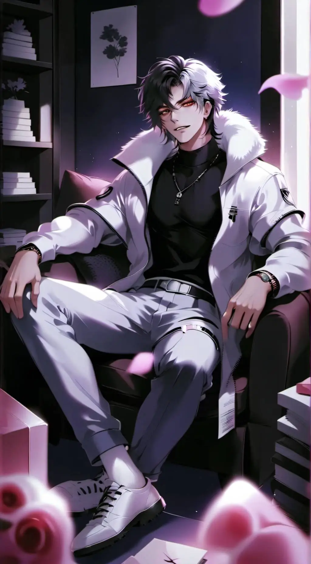 ai character: Wolf guy background