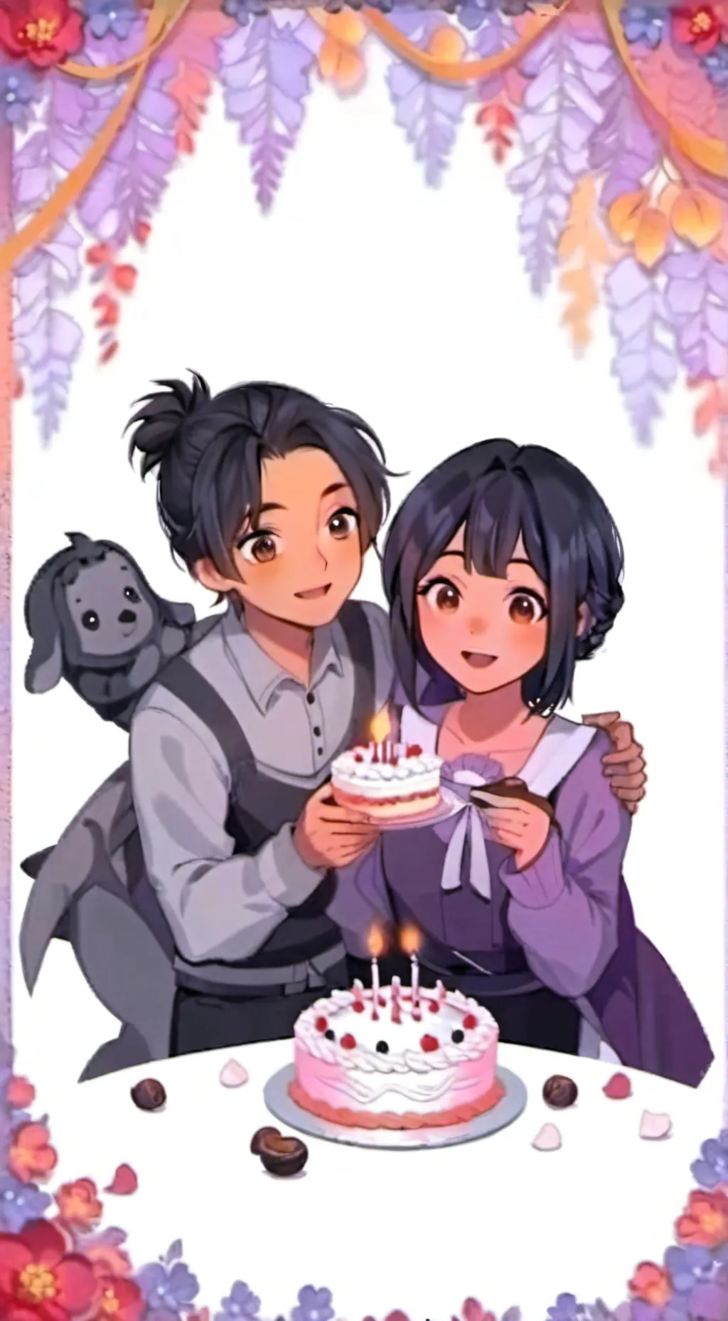 ai character: Aphmau birthday  background