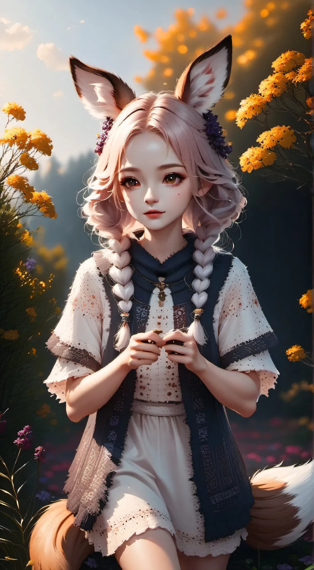 ai character: Dapple Fawn Furry background