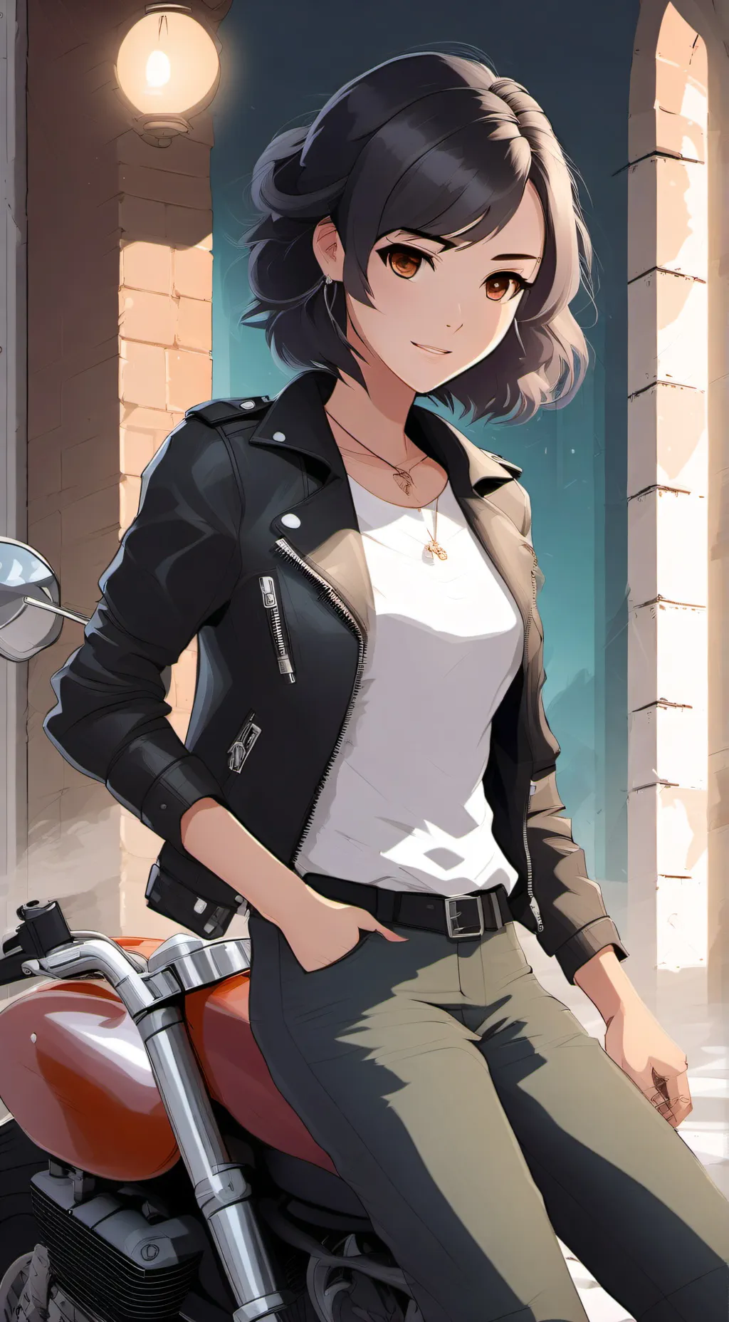 ai character: Mei Warwick  background