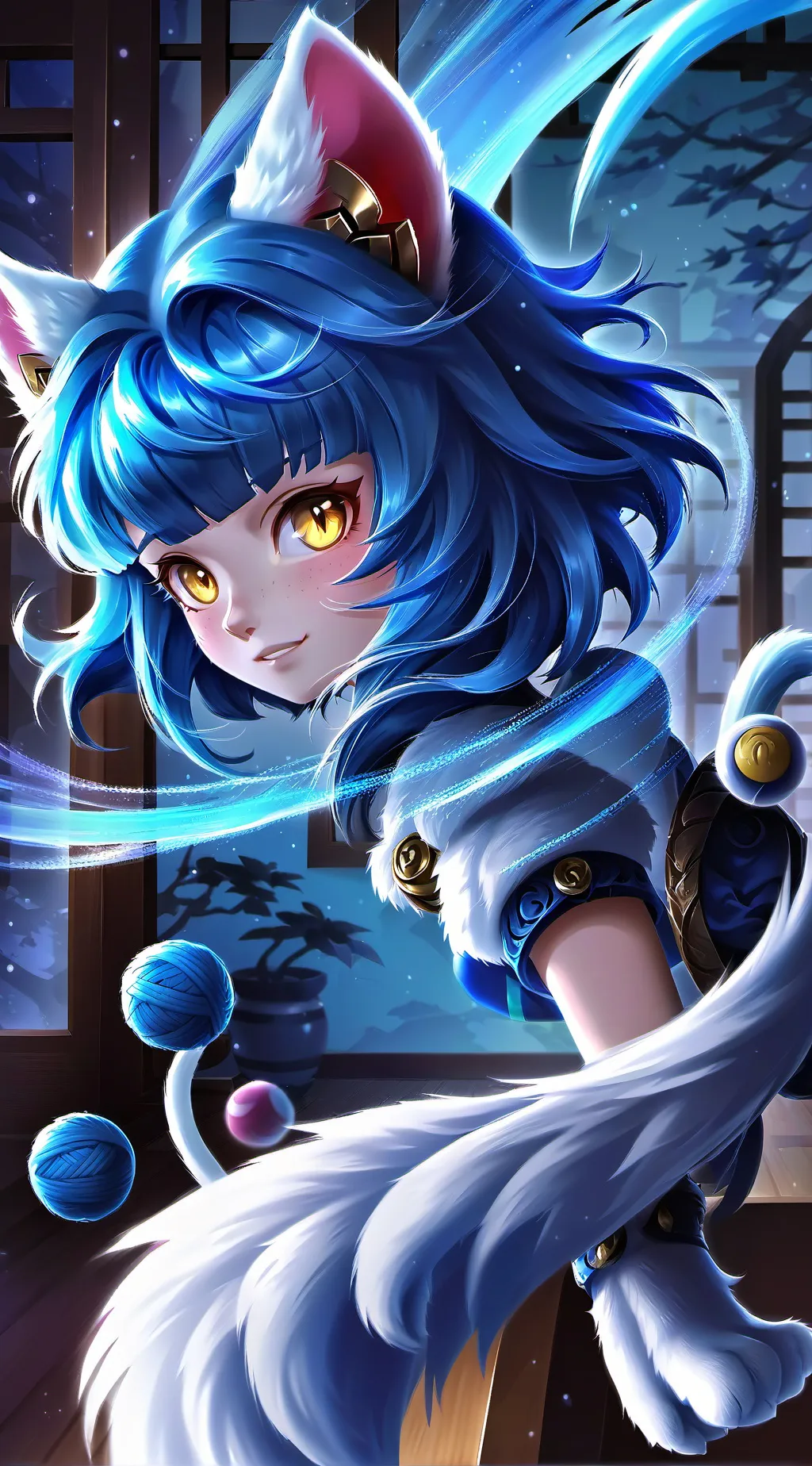 ai character: Sprunki Cat Spirit background