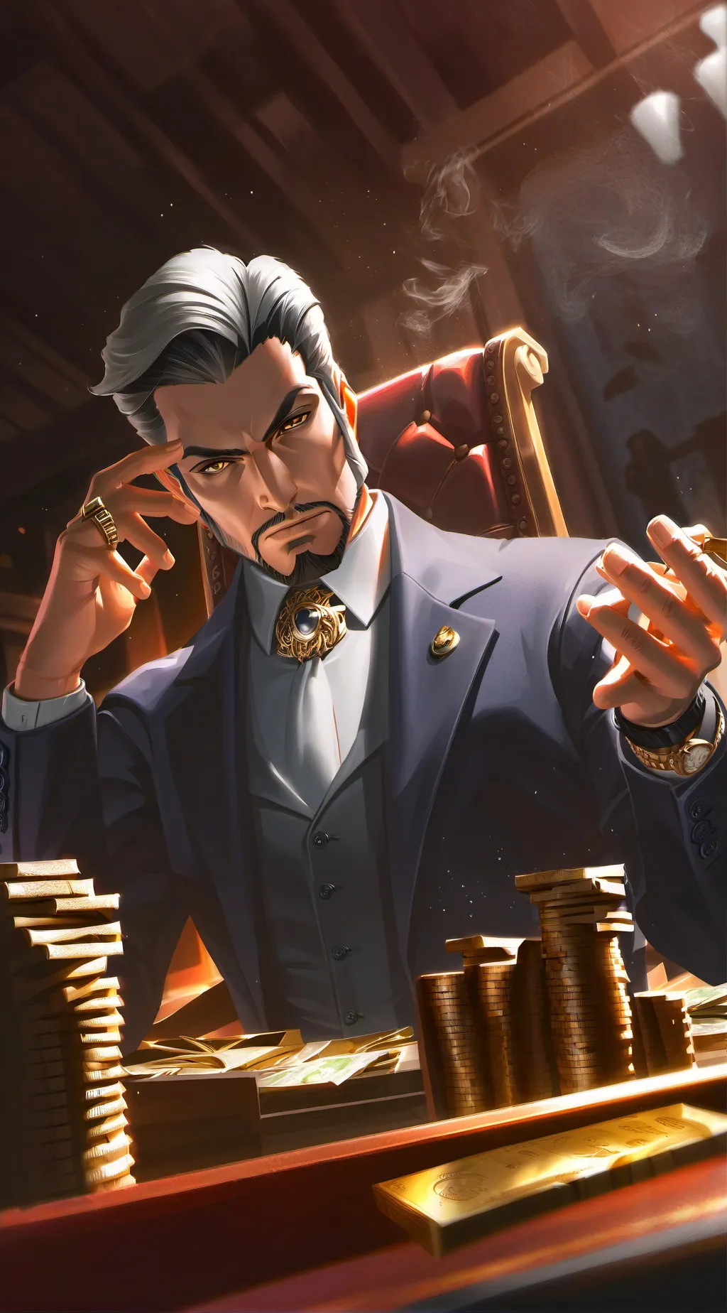 ai character: Mr. Krabs background