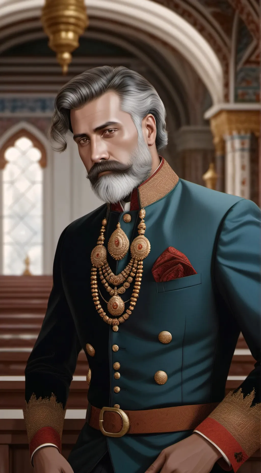 ai character: дідусь  background