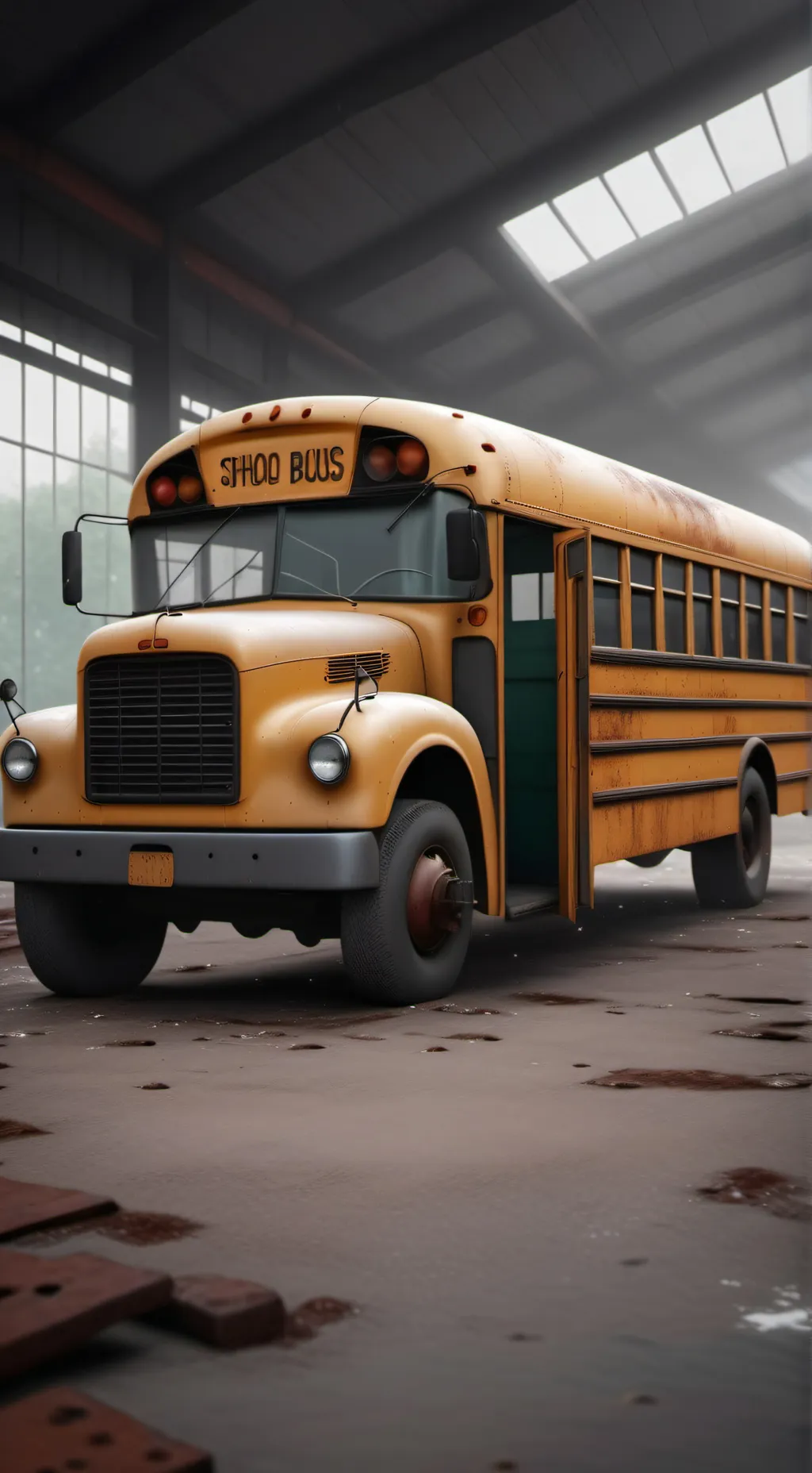 ai character: SCP-3583 Hell Bus background