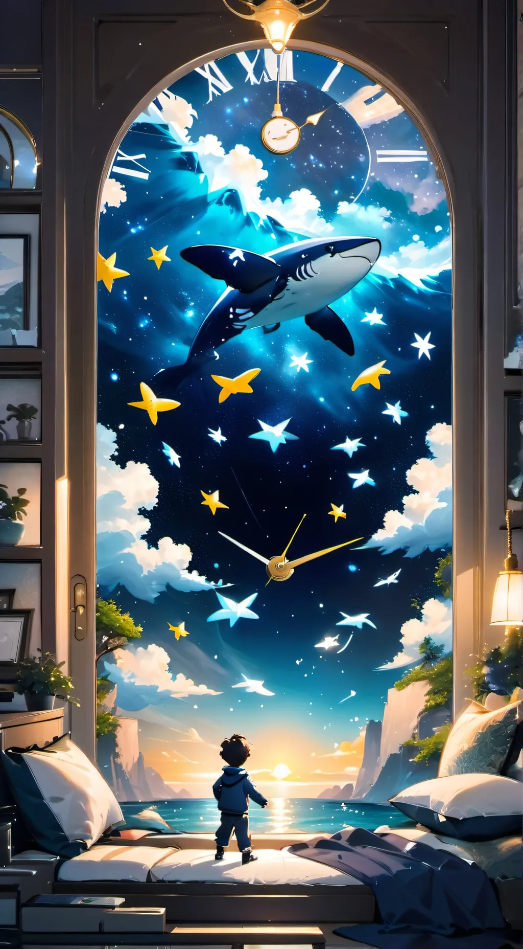 ai character: HH  box  background