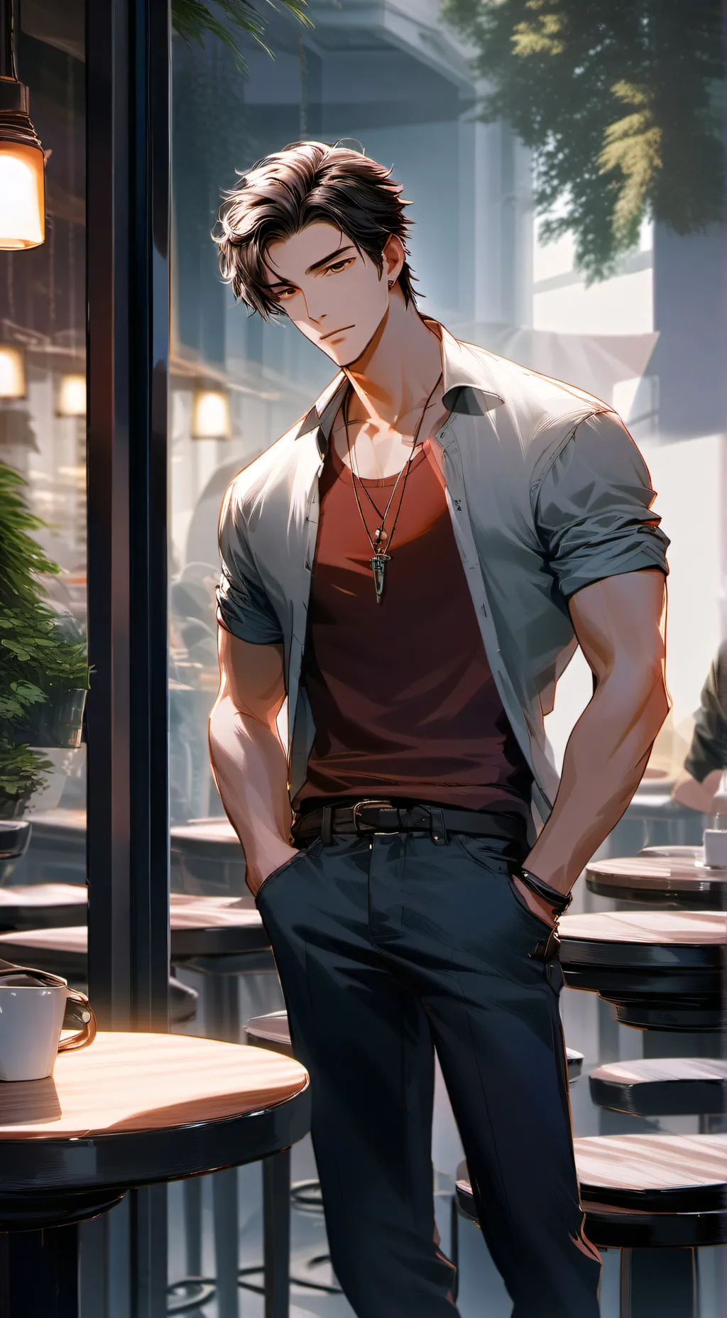 ai character: Issac  background