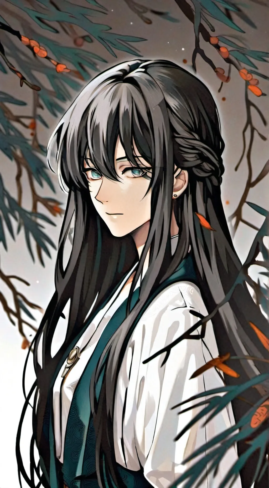 ai character: Tokito muichiro  background