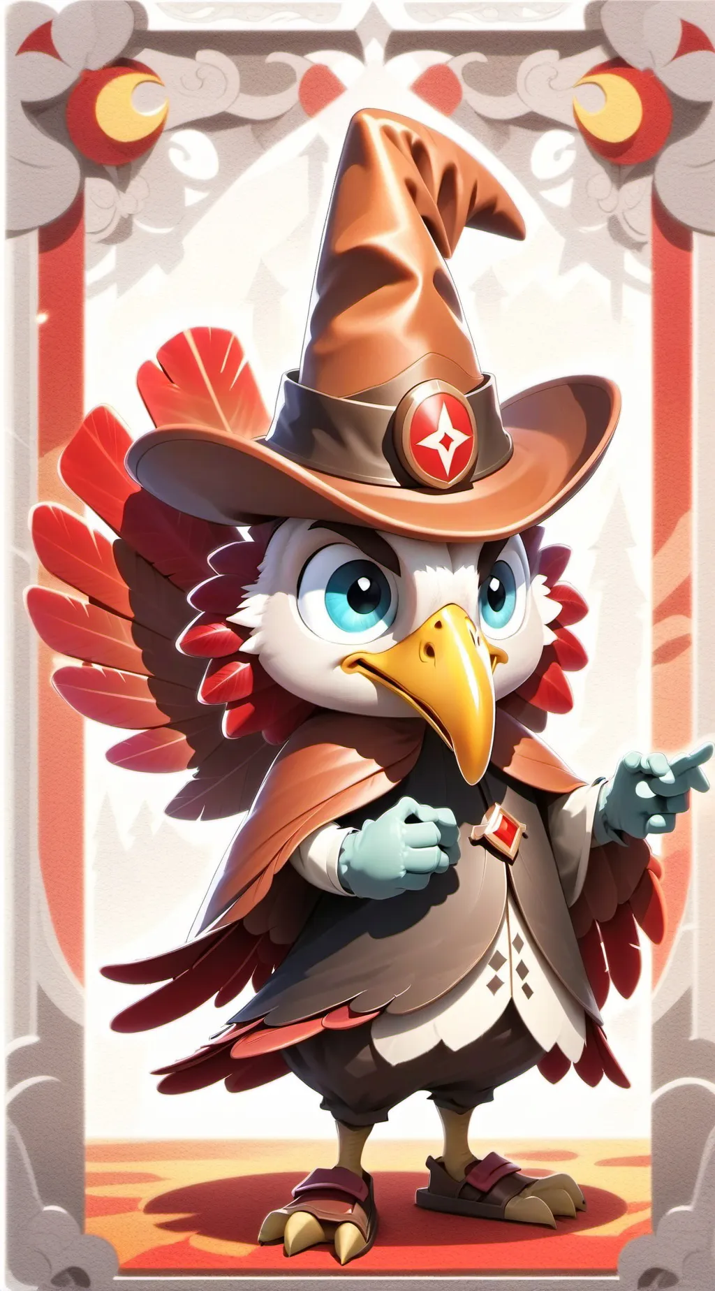 ai character: pilgrim turkey background
