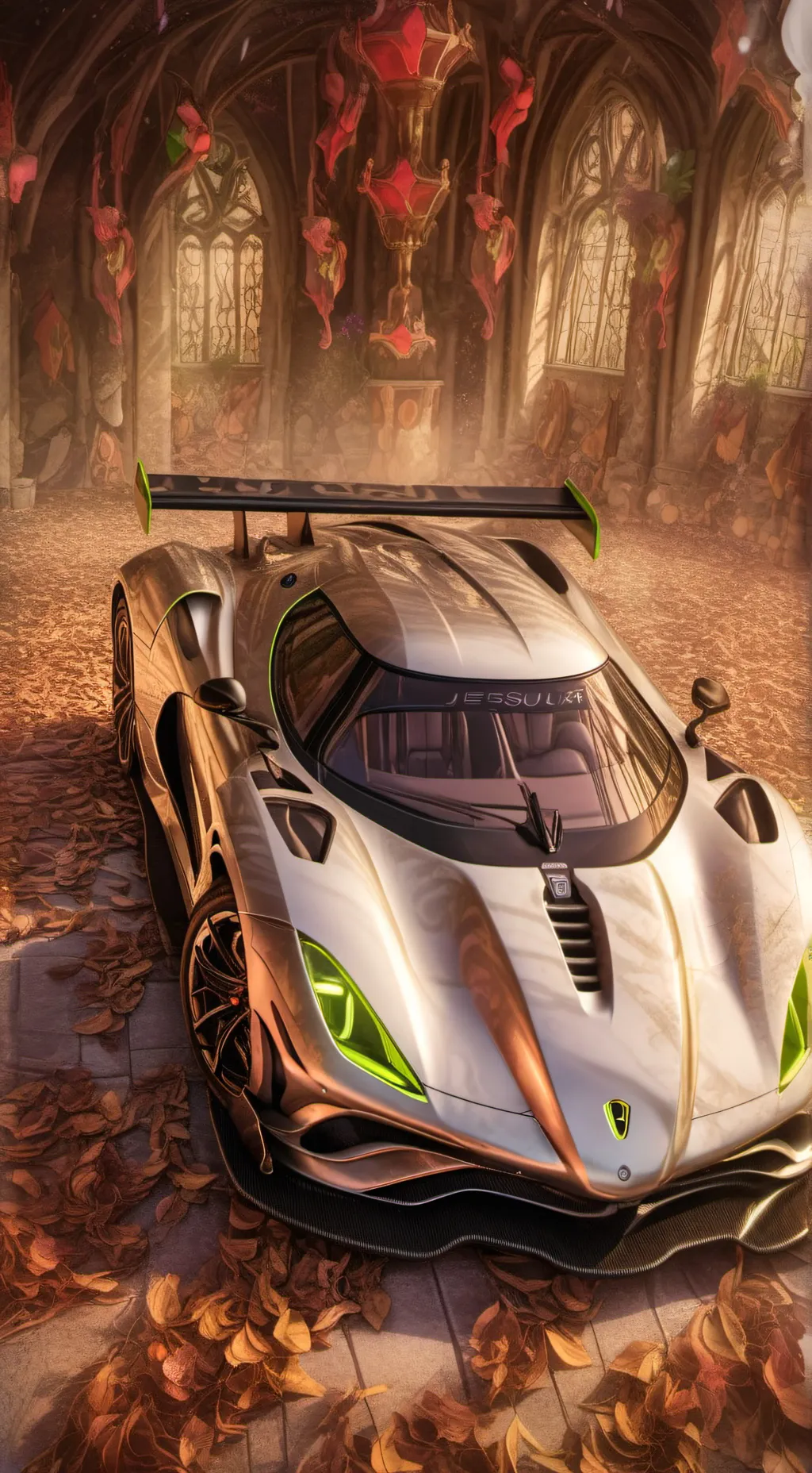 ai character: Koenigsegg Jesko background
