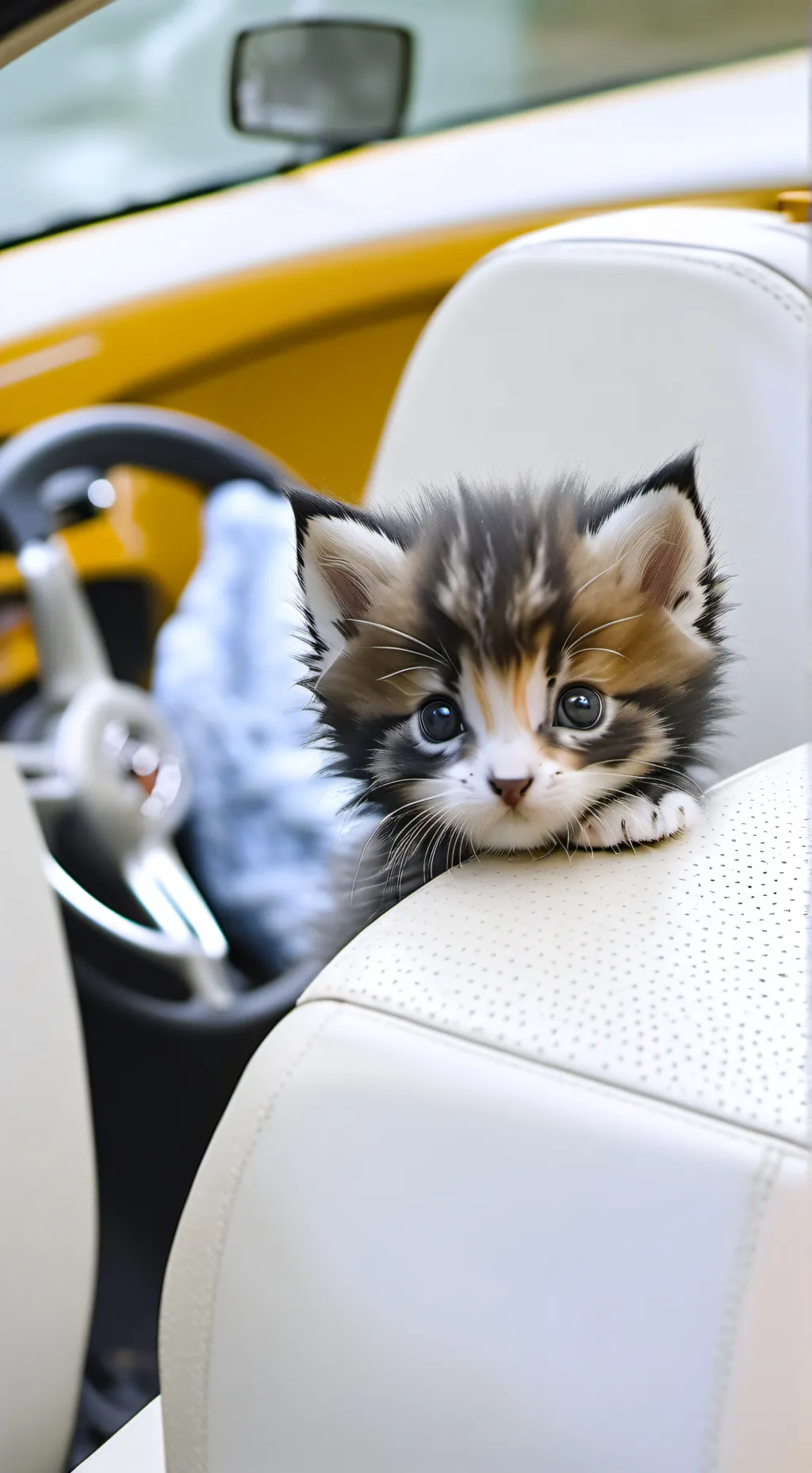 ai character: road trip kitten background