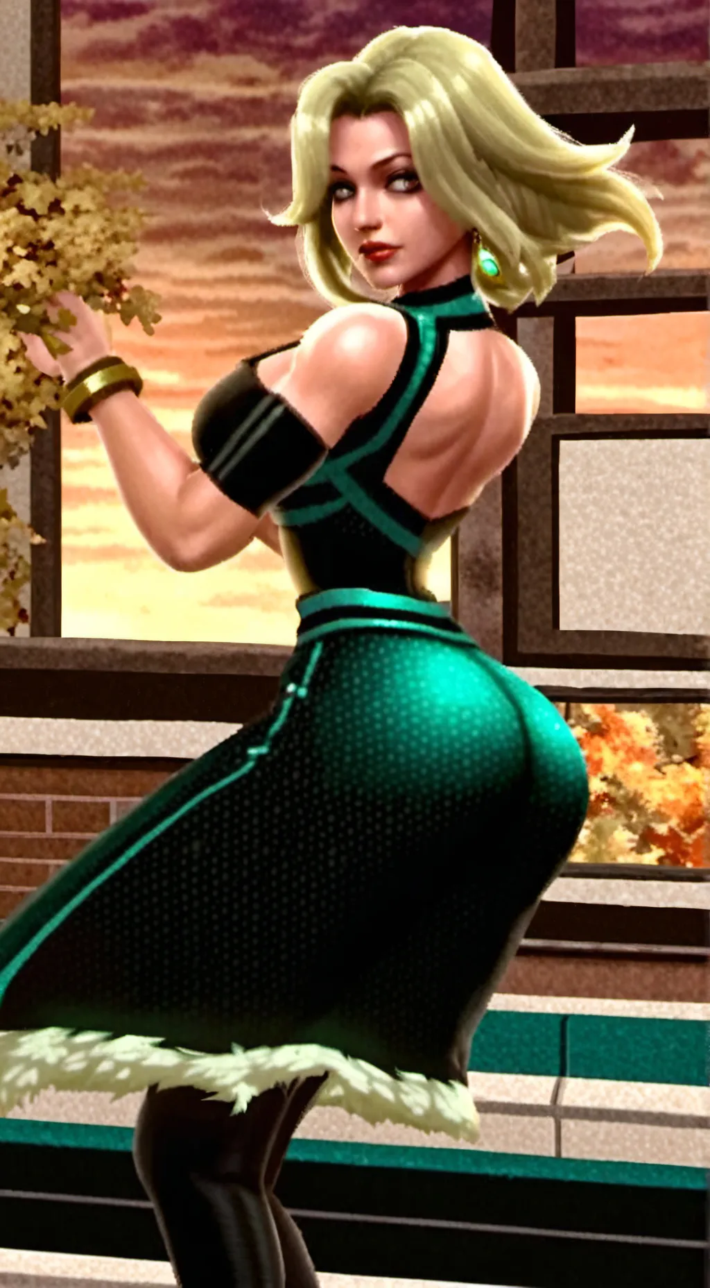 ai character: Big booty karen background