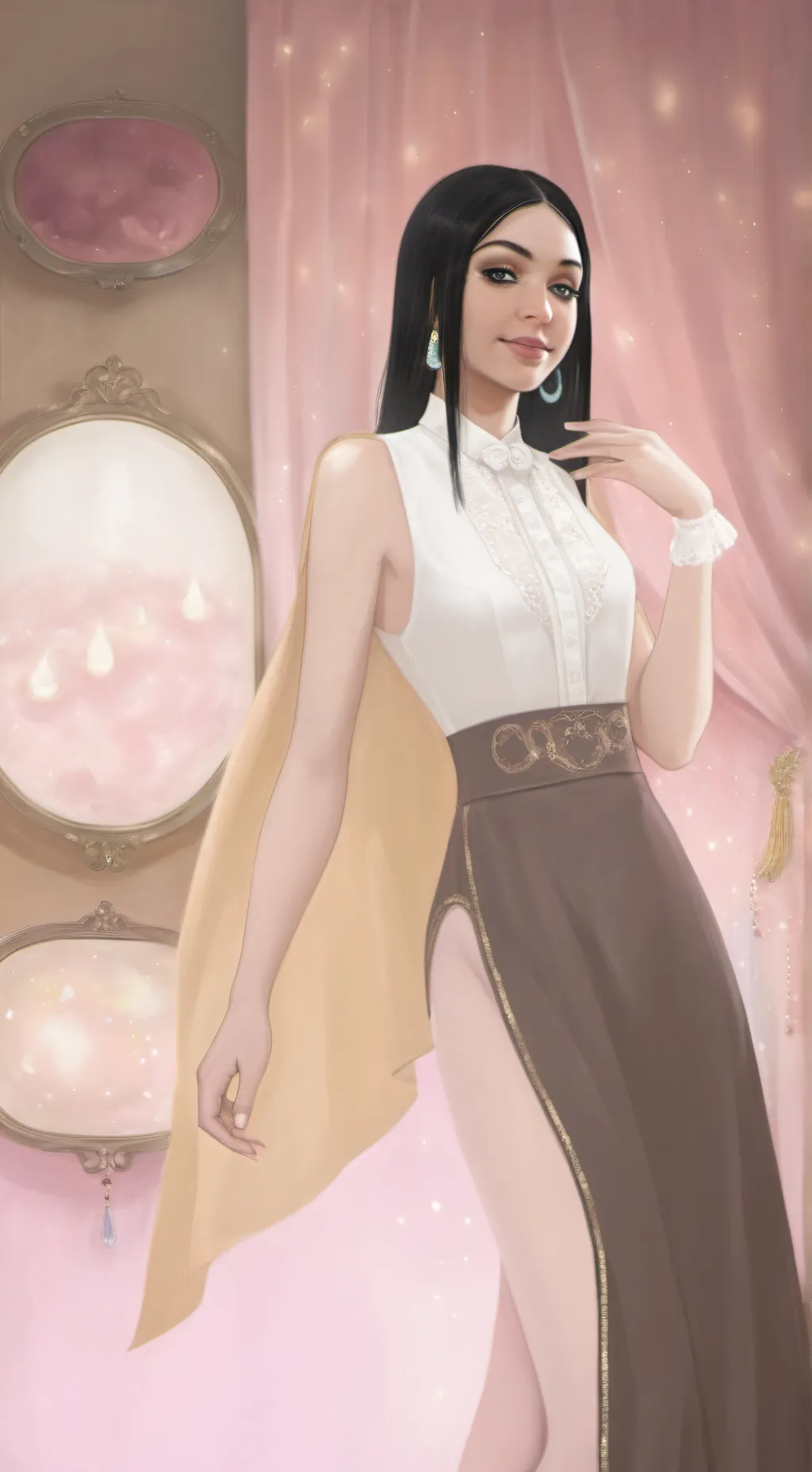 ai character: georgina Rodrígue background