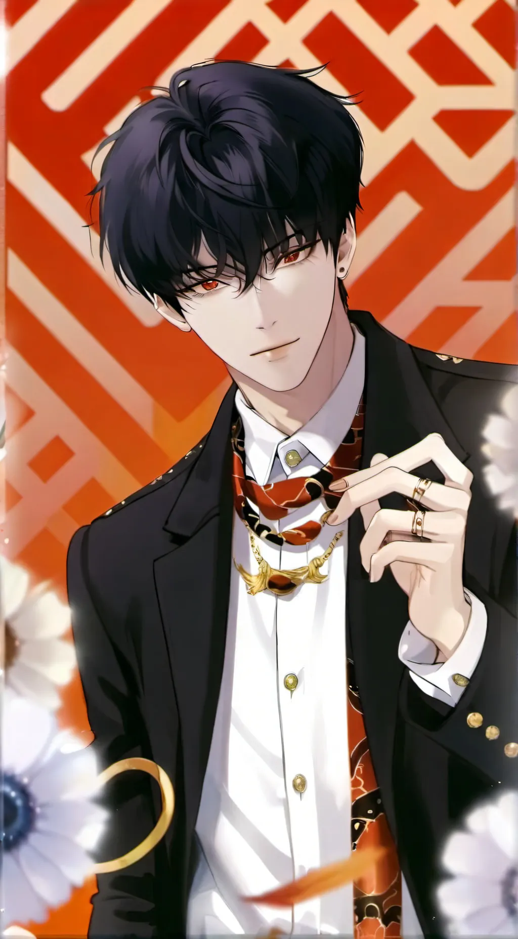 ai character: 𖤐Leo𖤐 background