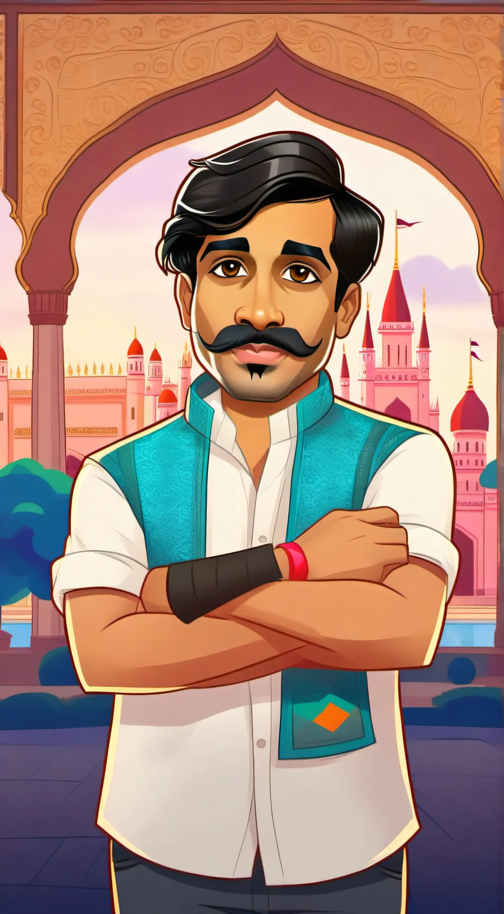 ai character: amir UberEATS  background