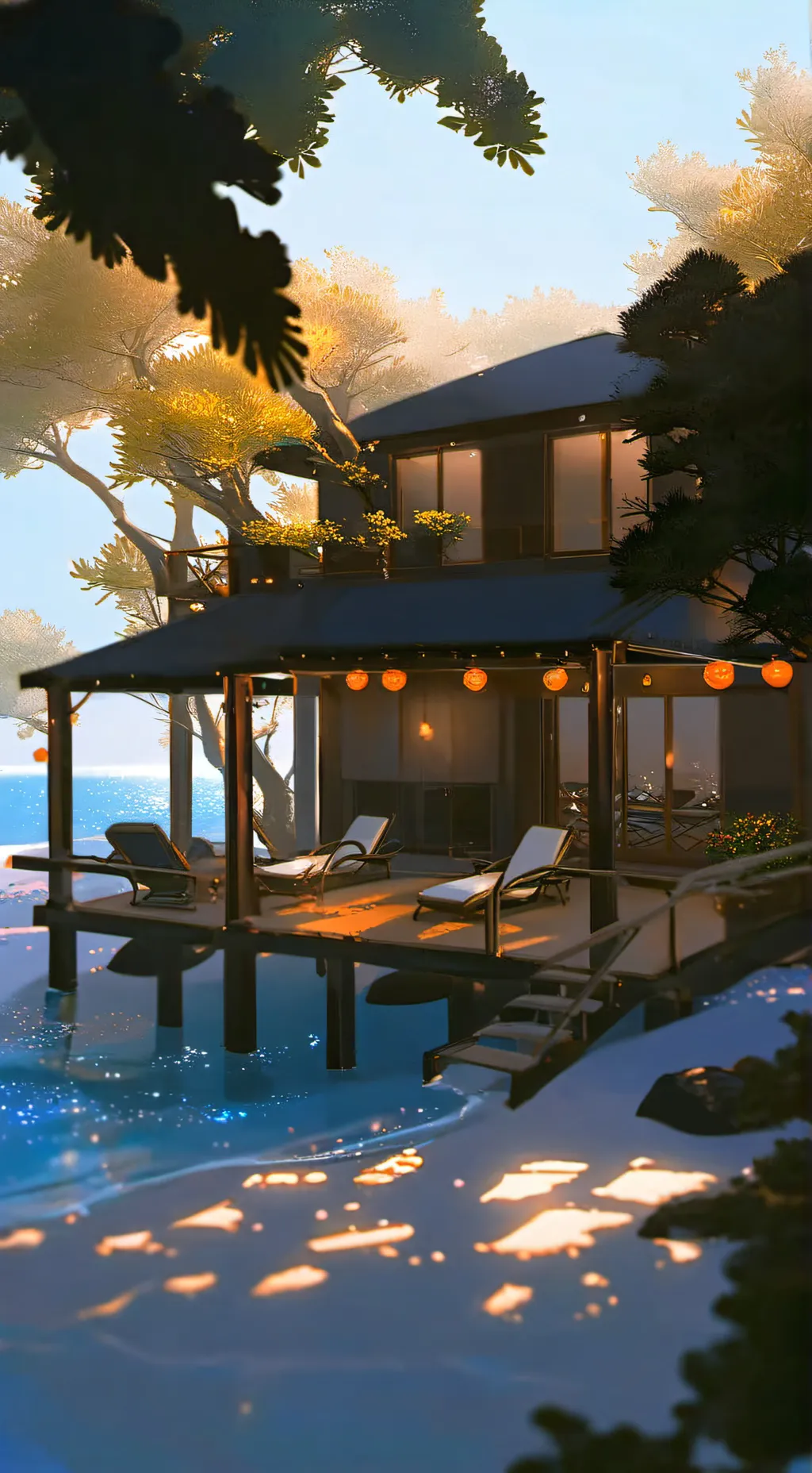 ai character: DW family vacation background