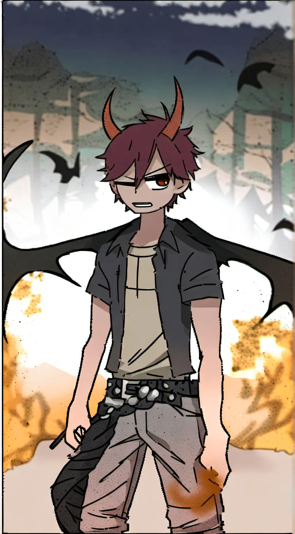 ai character: ~•zawier~• background