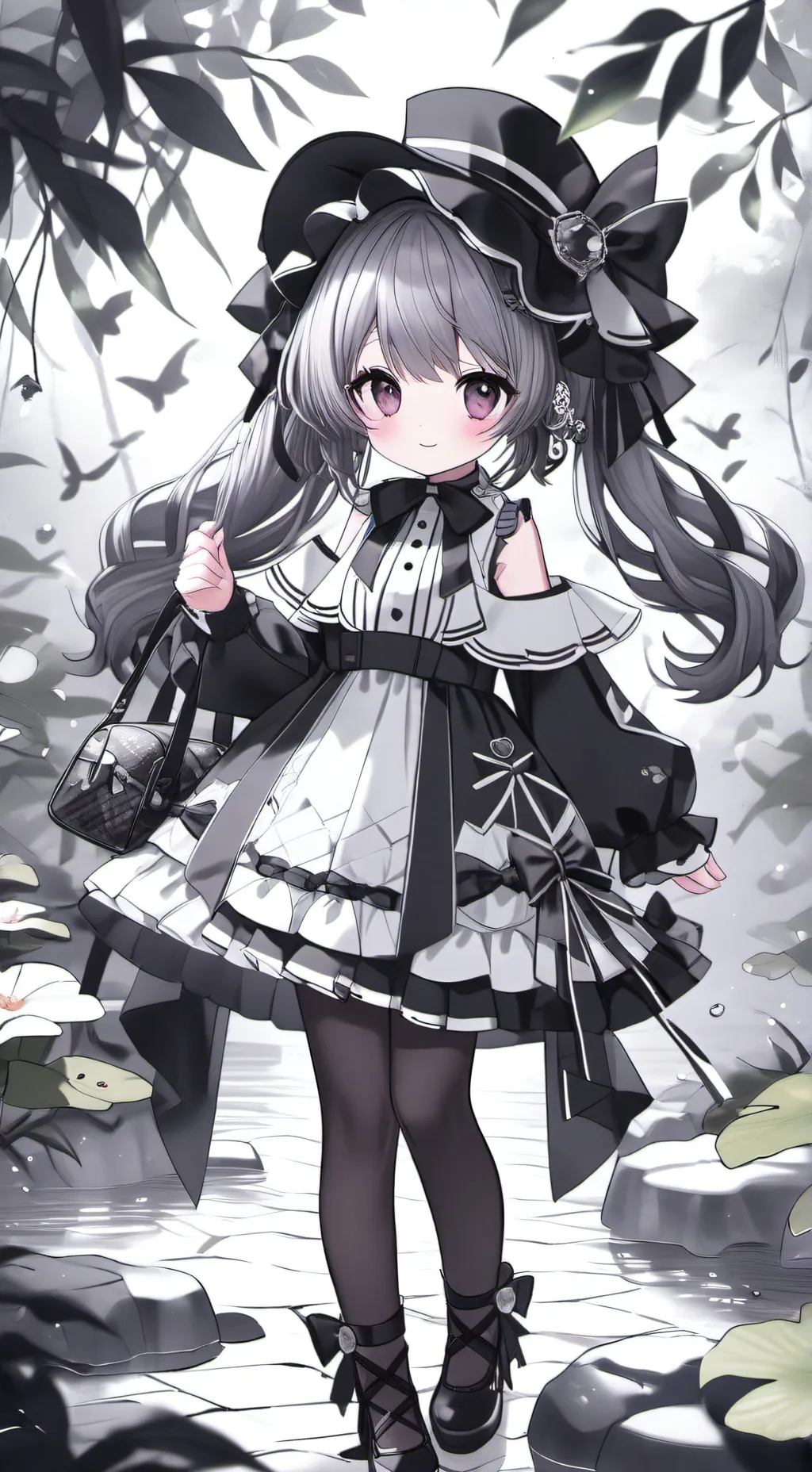 ai character: wenda x gray background