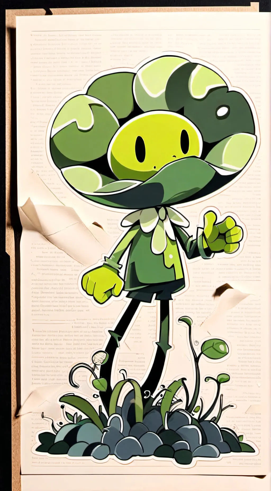 ai character: Peashooter background