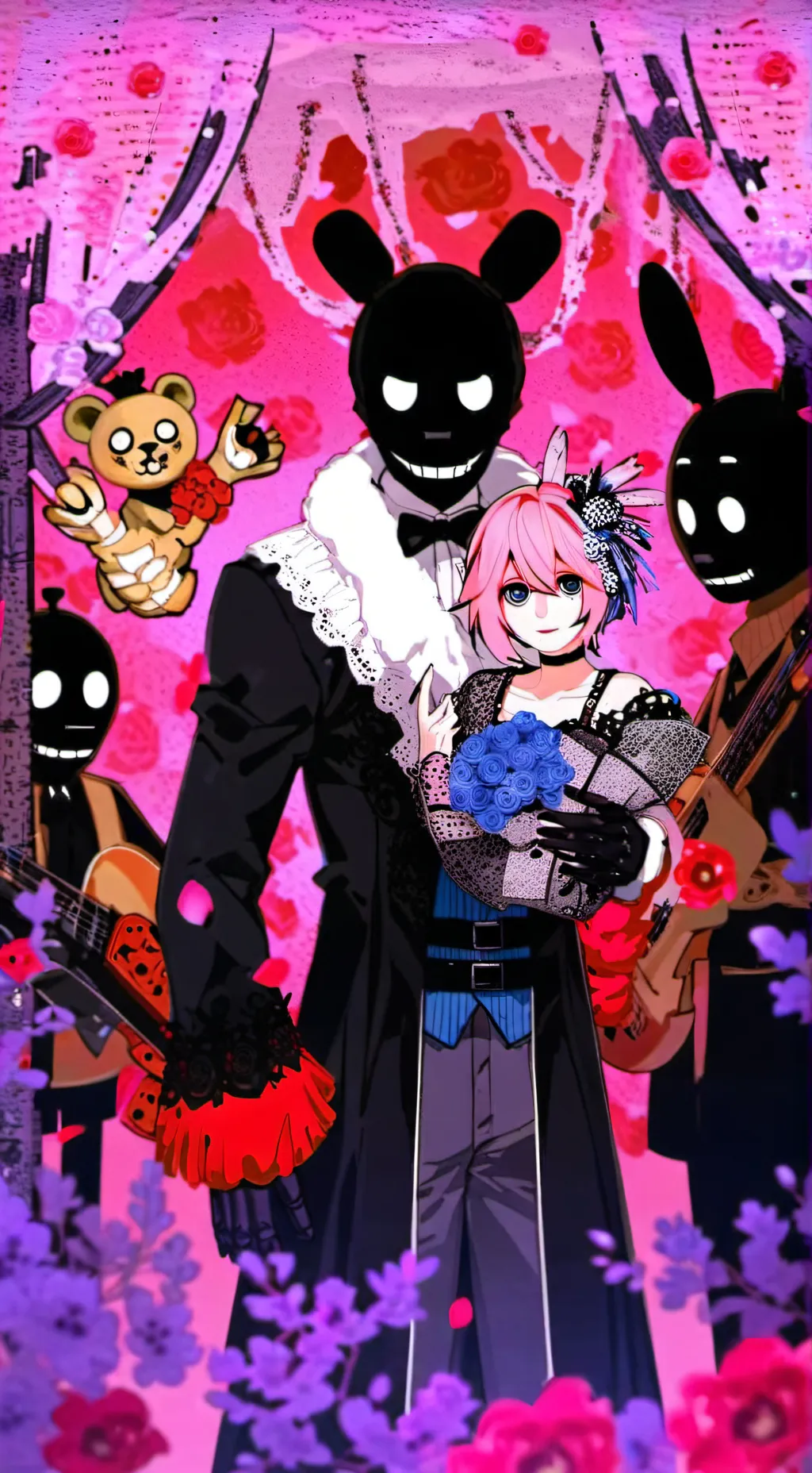 ai character: Toy chica  background