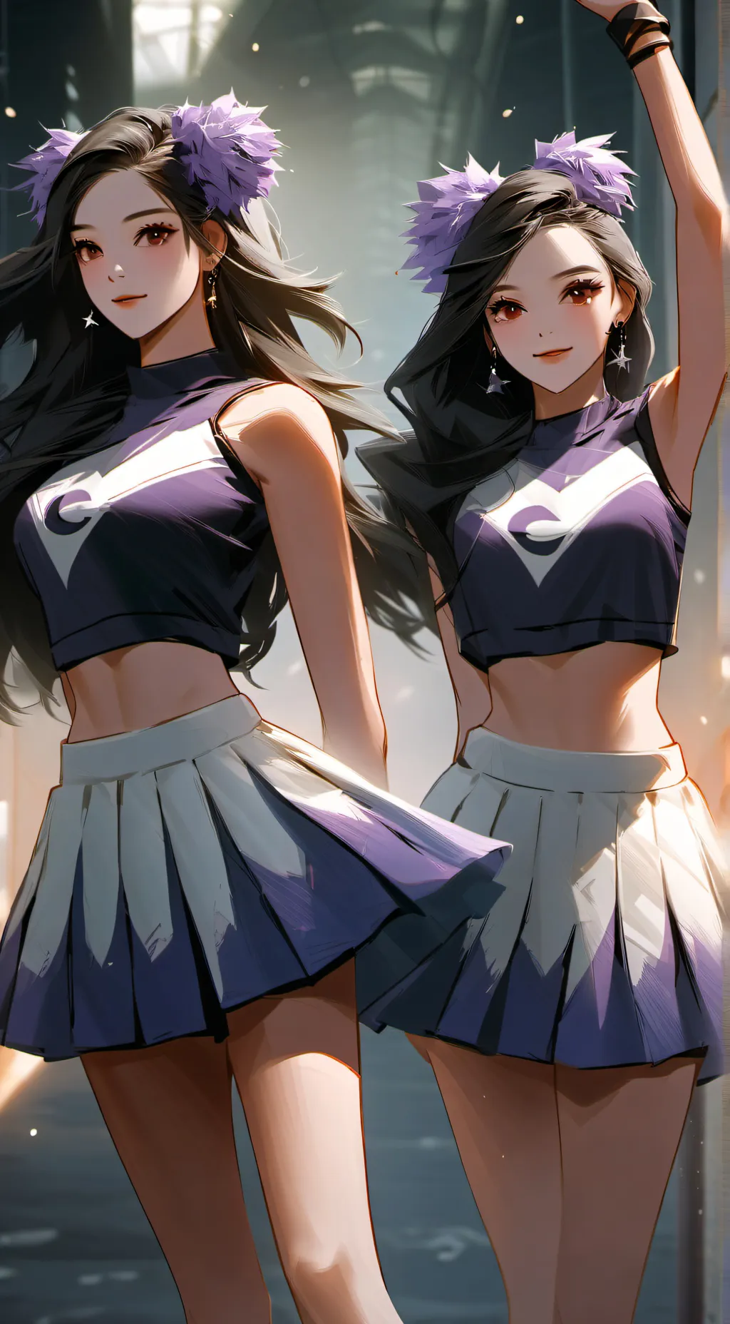ai character: Celeb cheer team background