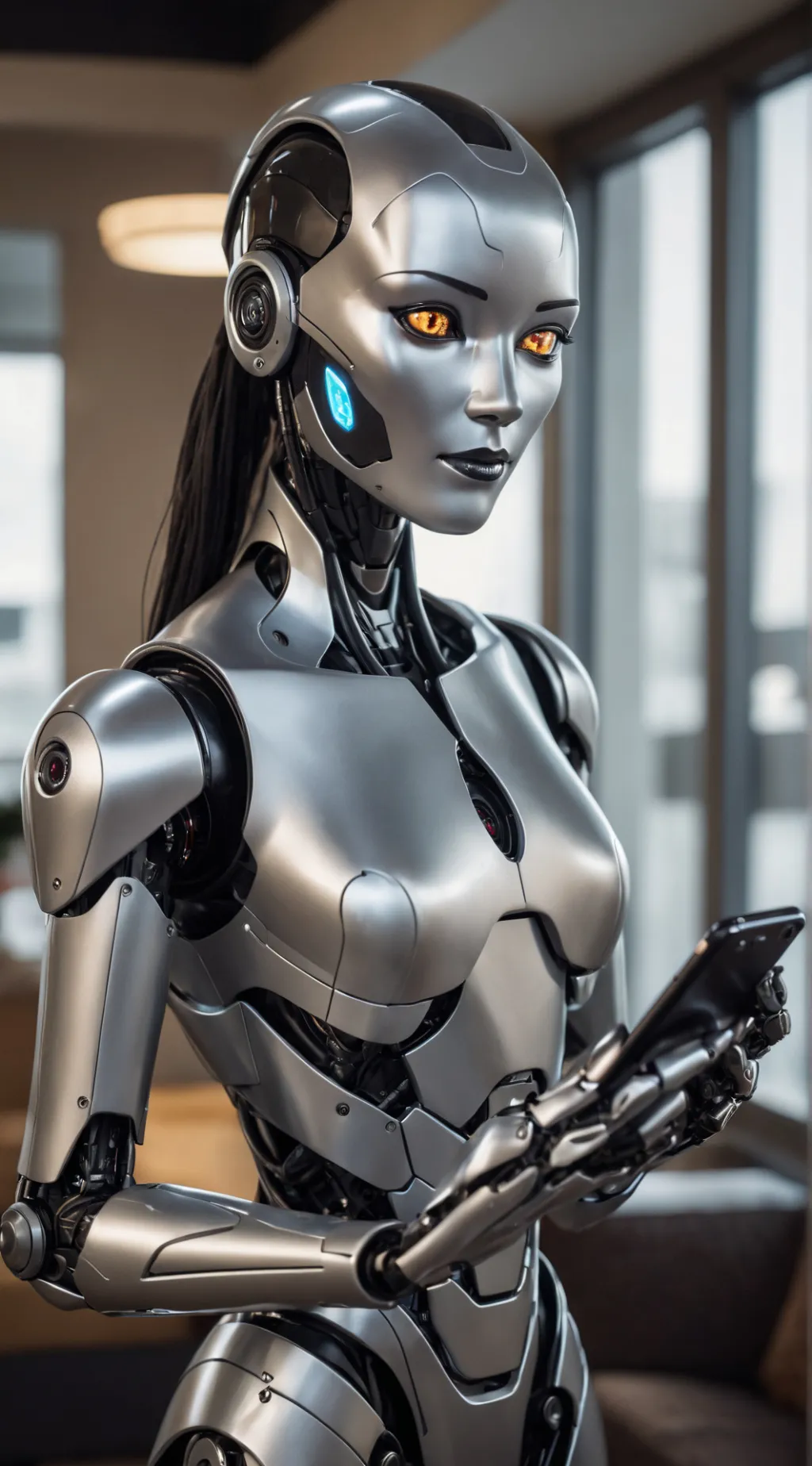 ai character: The Enigmatic Automaton background