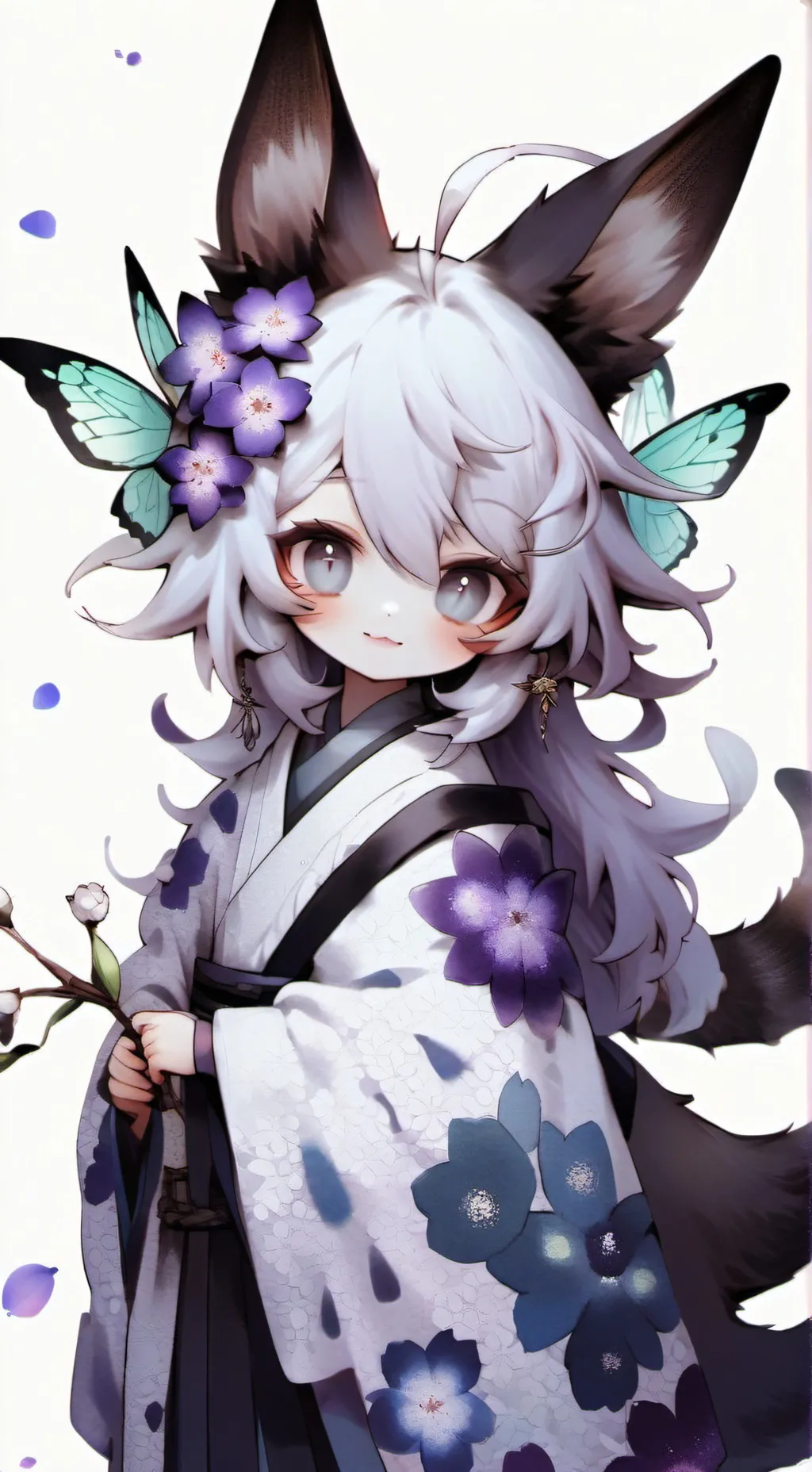 ai character: Flower Spirit Furry background